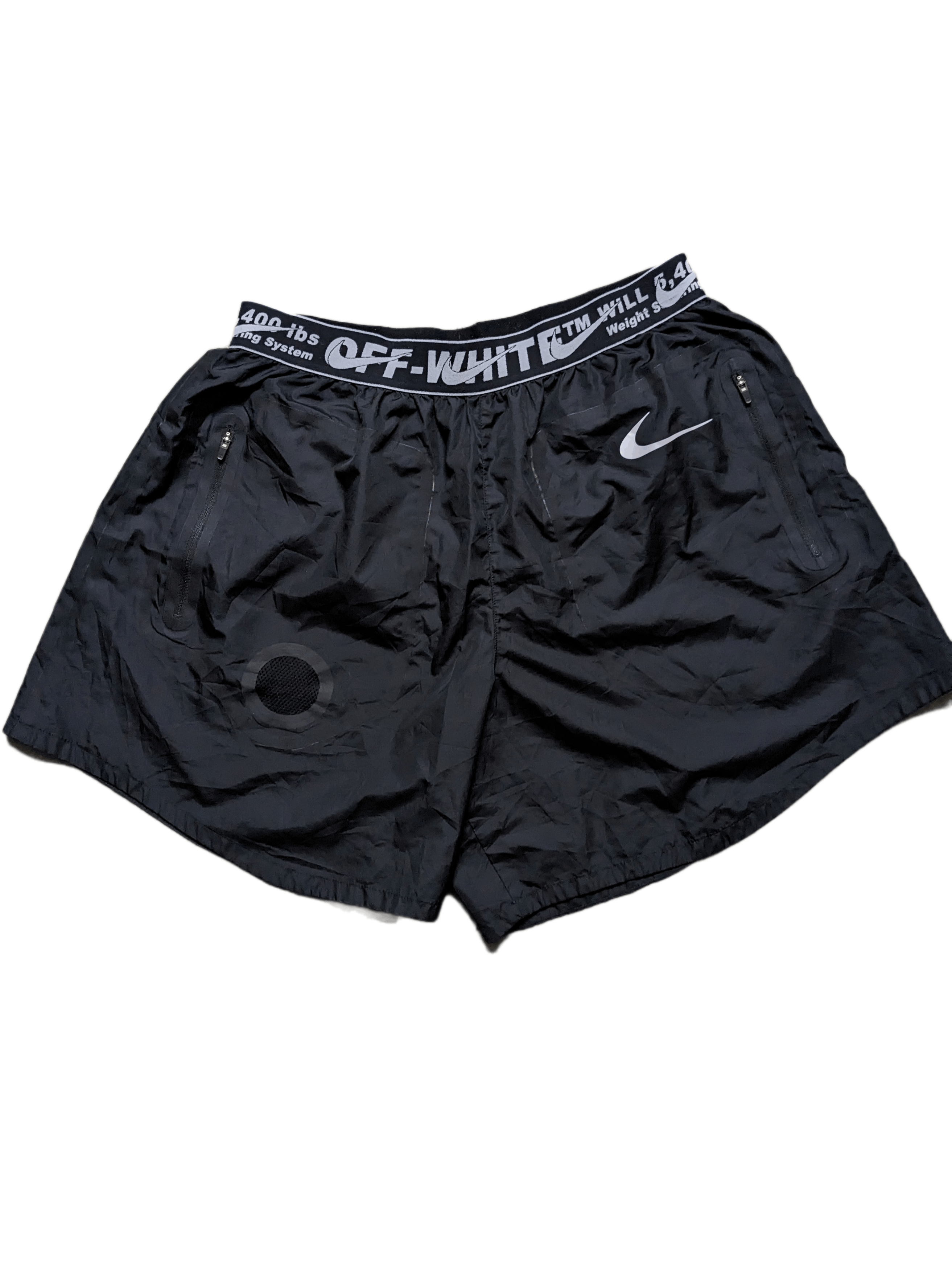 Pre-owned Nike X Off White Nike X Off-white High Waisted Athletic Shorts In Black