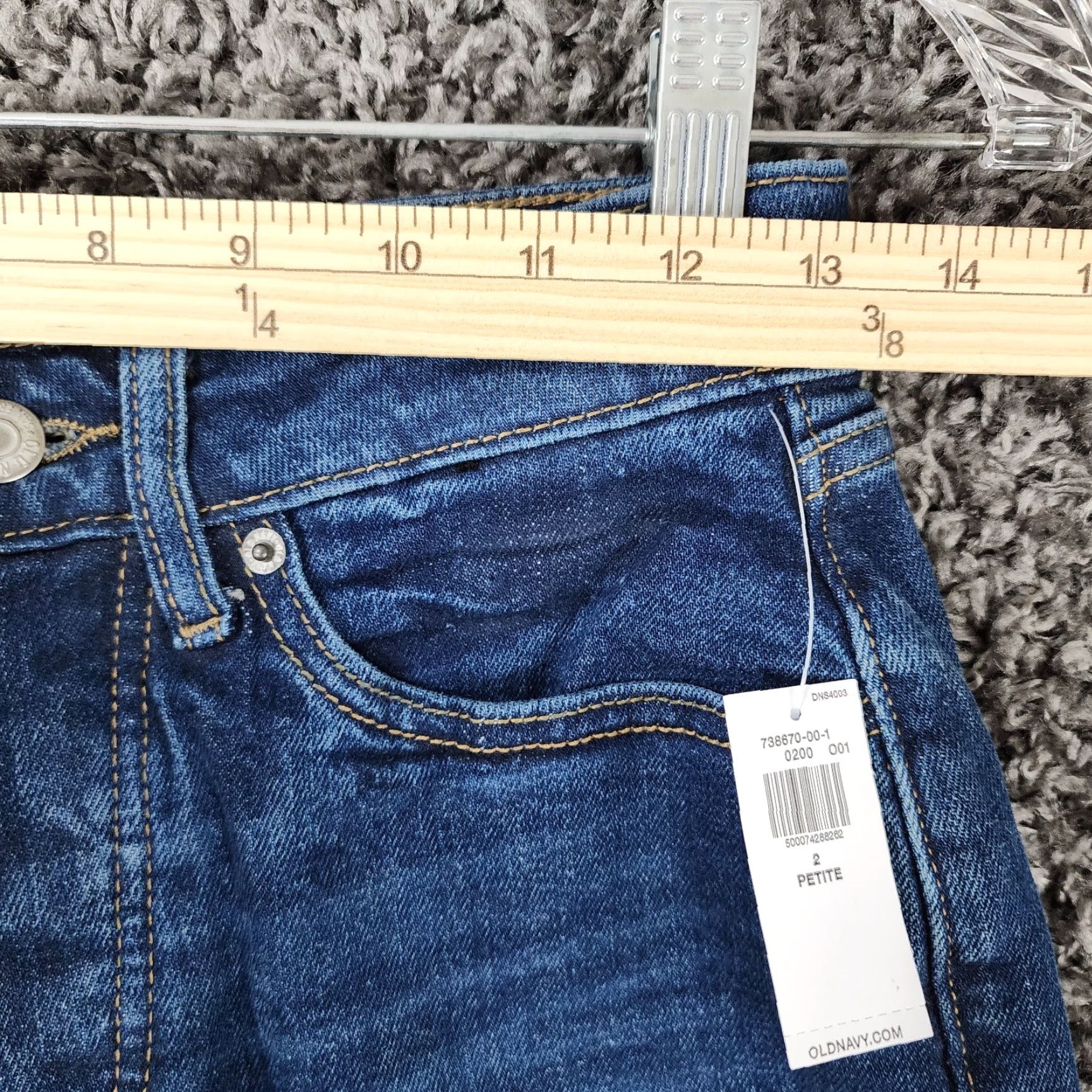 Old Navy VINTAGE? No. Just Old Navy Jeans High Rise Curvy Straight Slim Blue Jeans Size 2P Petite Women Size 26" / US 2 / IT 38 - 4 Thumbnail