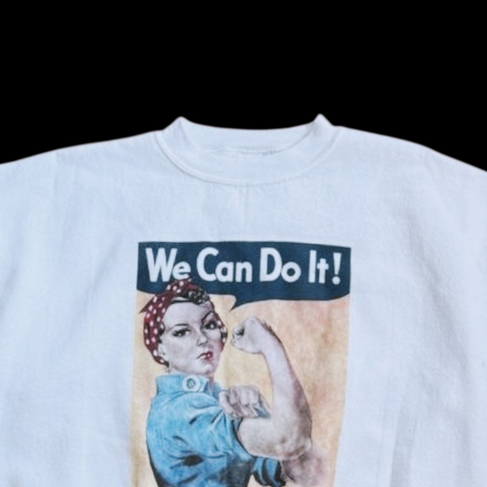 Tultex Rosie the Riveter White Sweater | Size 2XL Size XXL / US 16-18 / IT 52-54 - 3 Thumbnail