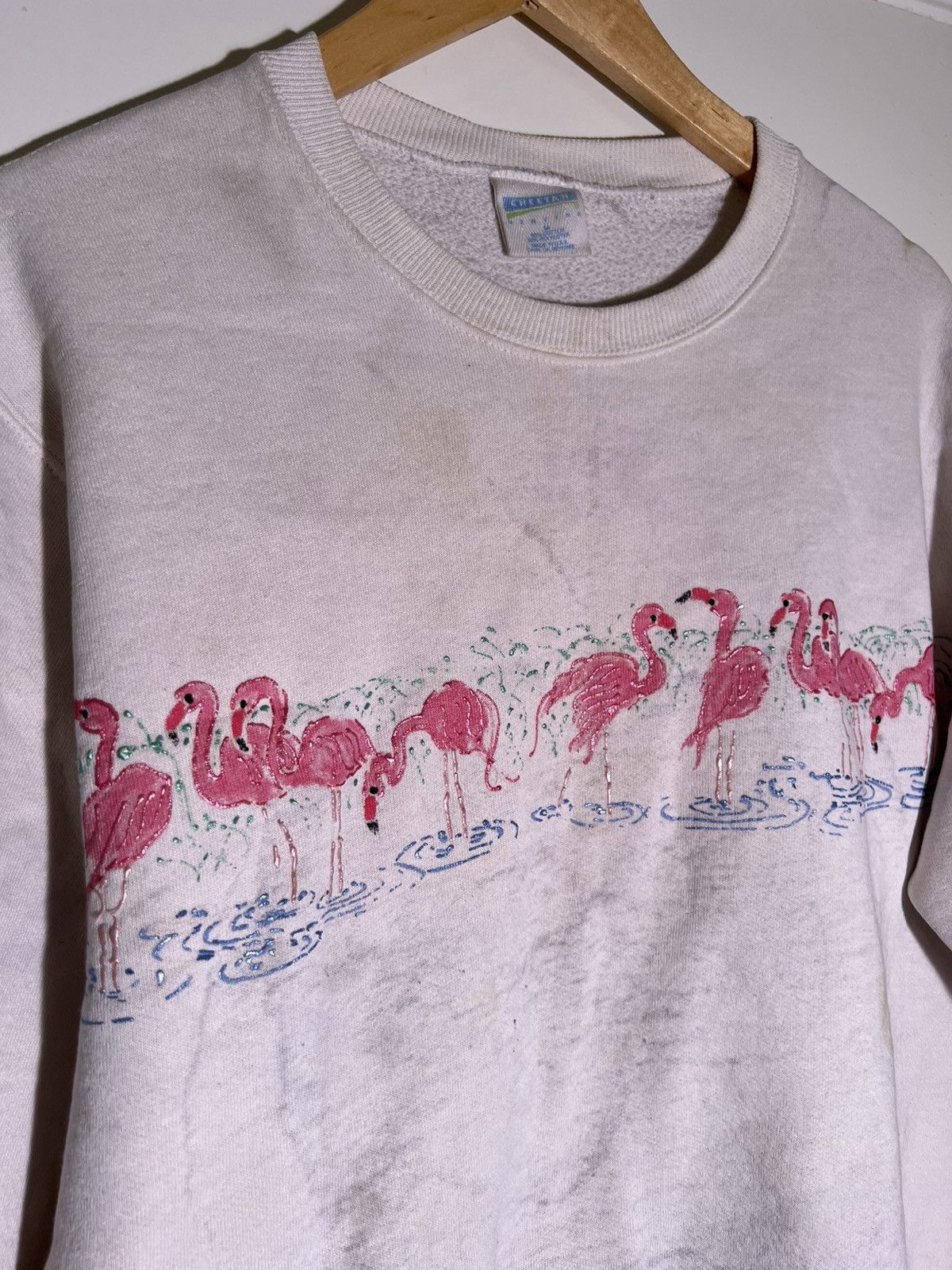 Vintage 90’s 2000’s Y2K Vintage Flamingo Distressed Retro Sweater Size US M / EU 48-50 / 2 - 5 Thumbnail