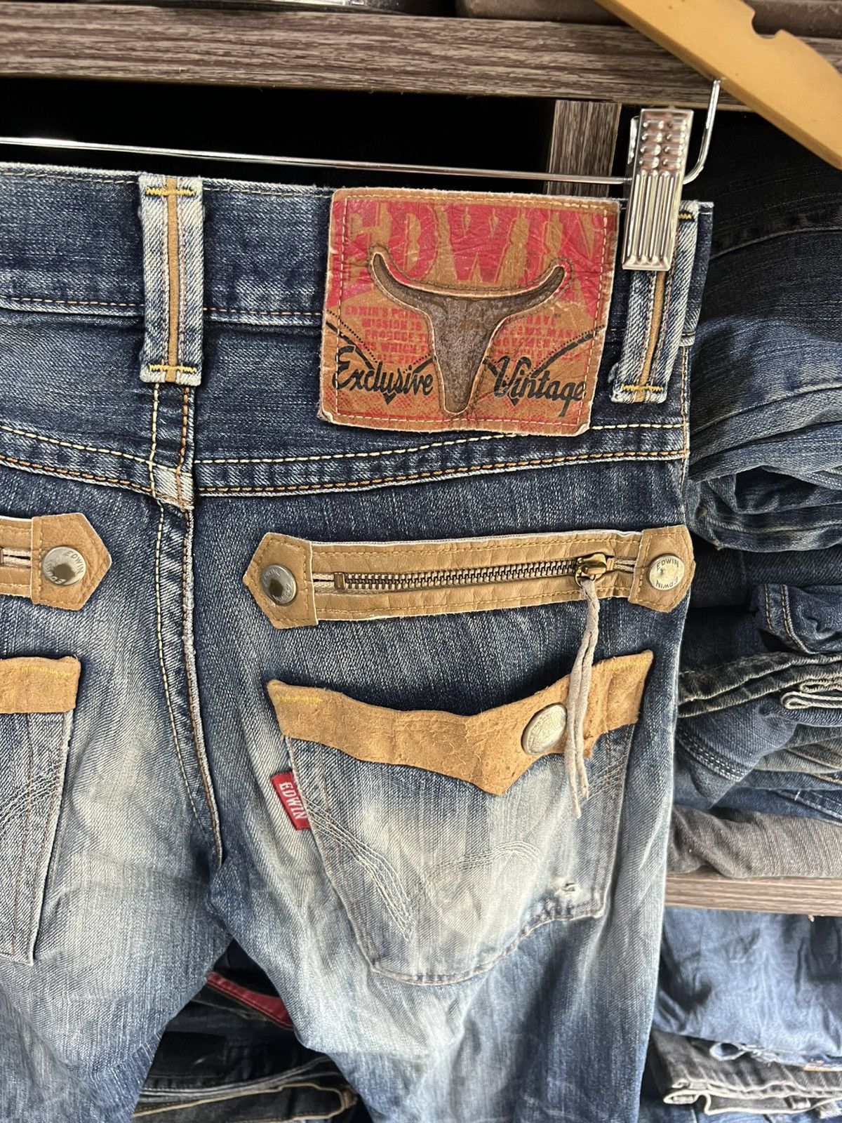 Edwin 🔥Rare Edwin Exclusive Vintage Distressed Denim Size US 29 - 14 Thumbnail