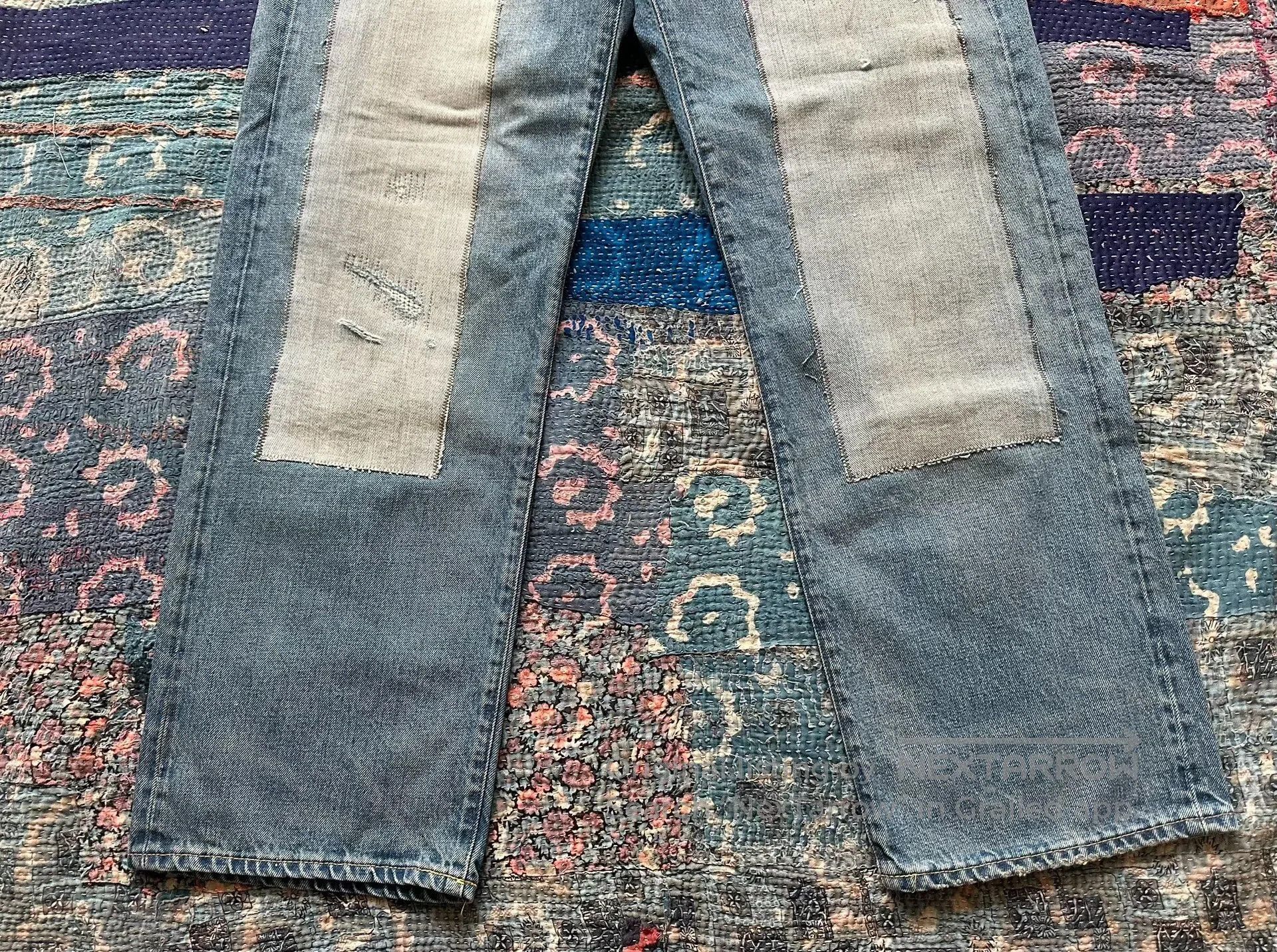 RRL Ralph Lauren RRL Patchwork Vintage Denim Pants. Size US 32 / EU 48 - 4 Thumbnail