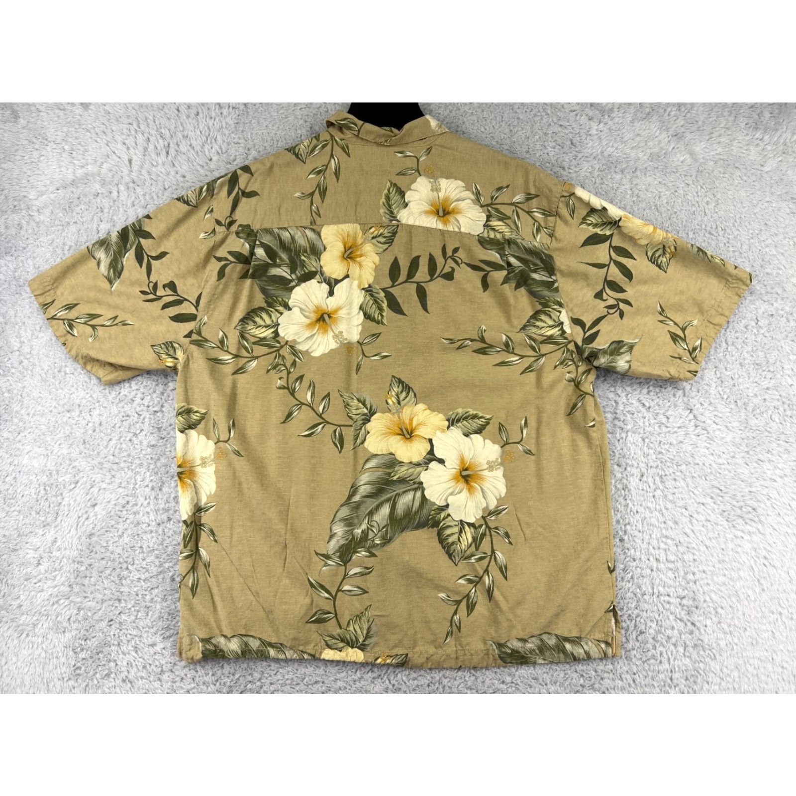 Vintage Jamaica Jaxx Hawaiian Shirt Mens Large Yellow Floral 100% Silk Short Sleeve Aloha Size US L / EU 52-54 / 3 - 2 Thumbnail