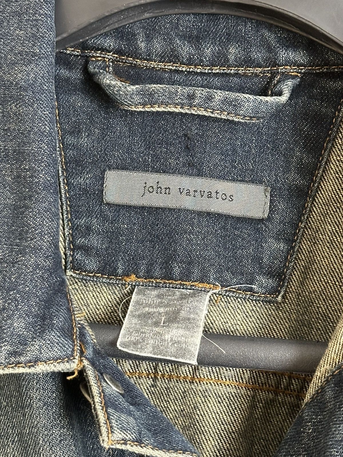 John Varvatos 🔥 John Varvatos Vintage Denim Jacket Collection Design Y2K Size US L / EU 52-54 / 3 - 6 Thumbnail