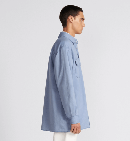 Dior o1w1db10525 413D58 Overshirt in Blue Size US L / EU 52-54 / 3 - 5 Thumbnail