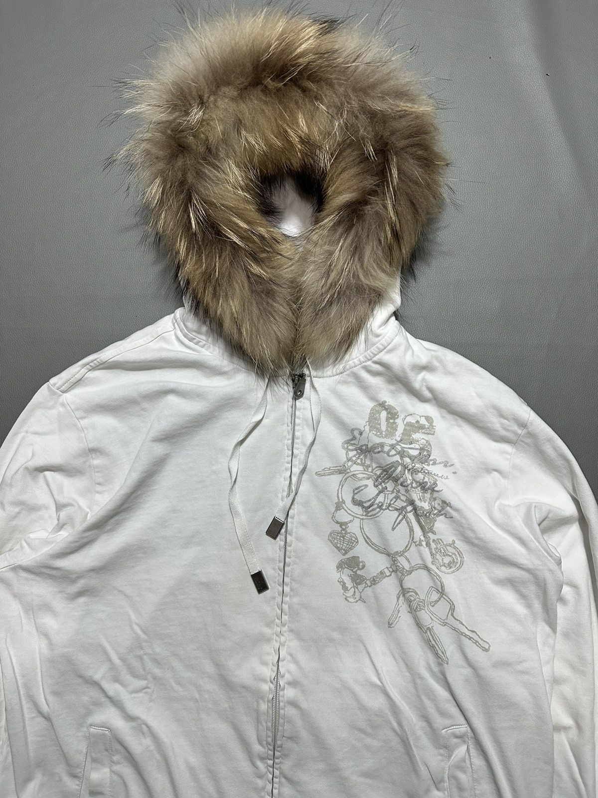 Beauty Beast VINTAGE CRAZY Y2K POEM JAPAN FUR ZIP HOODIE LGB STYLE Size US L / EU 52-54 / 3 - 3 Thumbnail