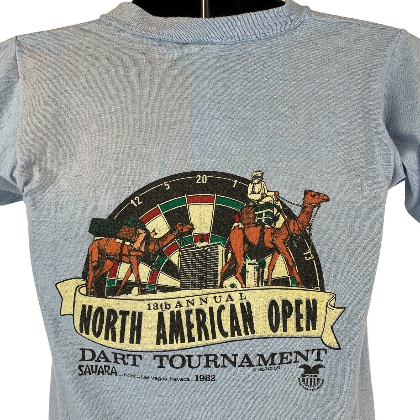 Vintage Vintage 80s Dart Tournament Las Vegas T Shirt Casino Blue XS Size US XS / EU 42 / 0 - 1 Thumbnail