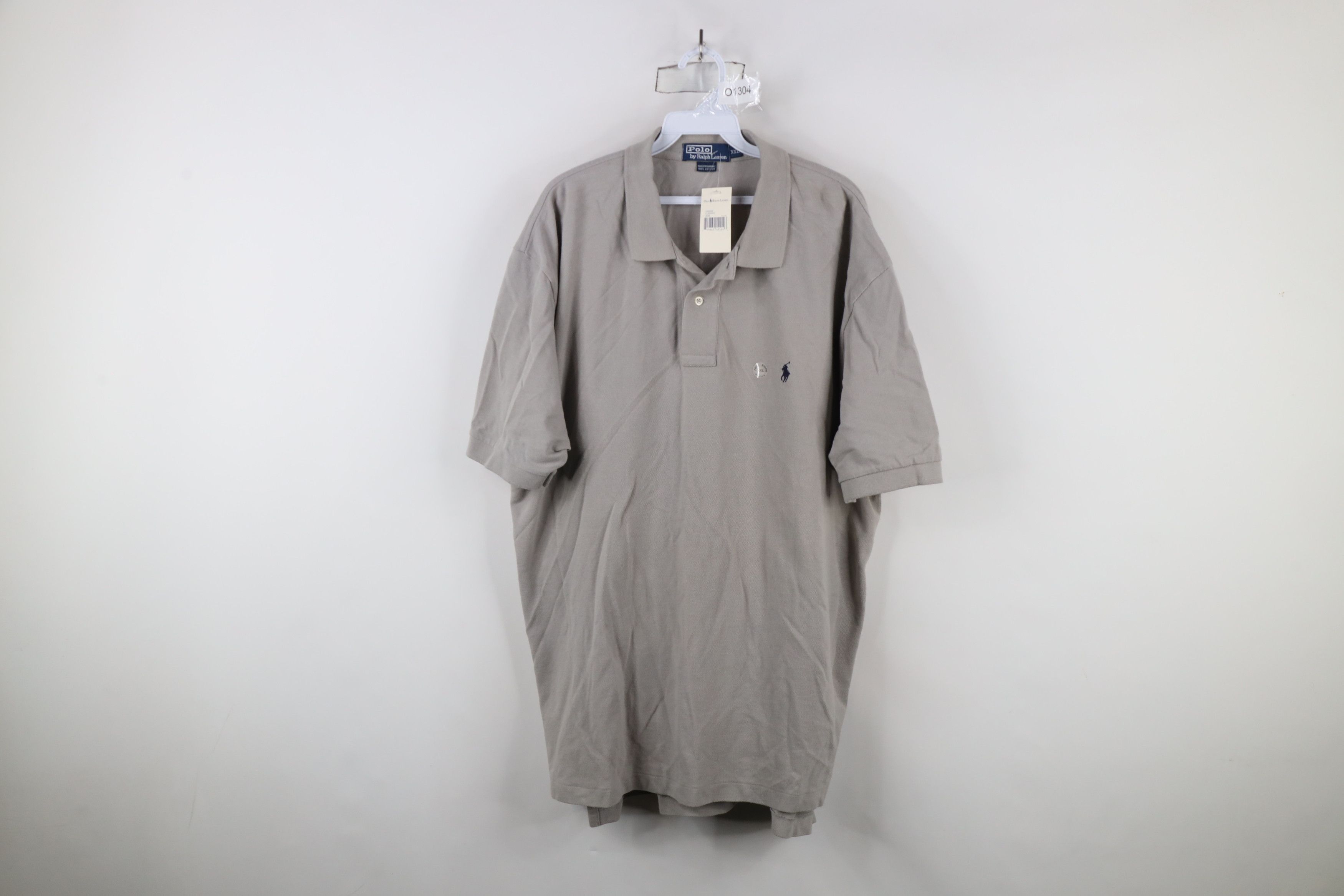 Ralph Lauren Deadstock Vintage 90s Ralph Lauren Collared Polo Shirt Gray Size US XXL / EU 58 / 5 - 1 Thumbnail