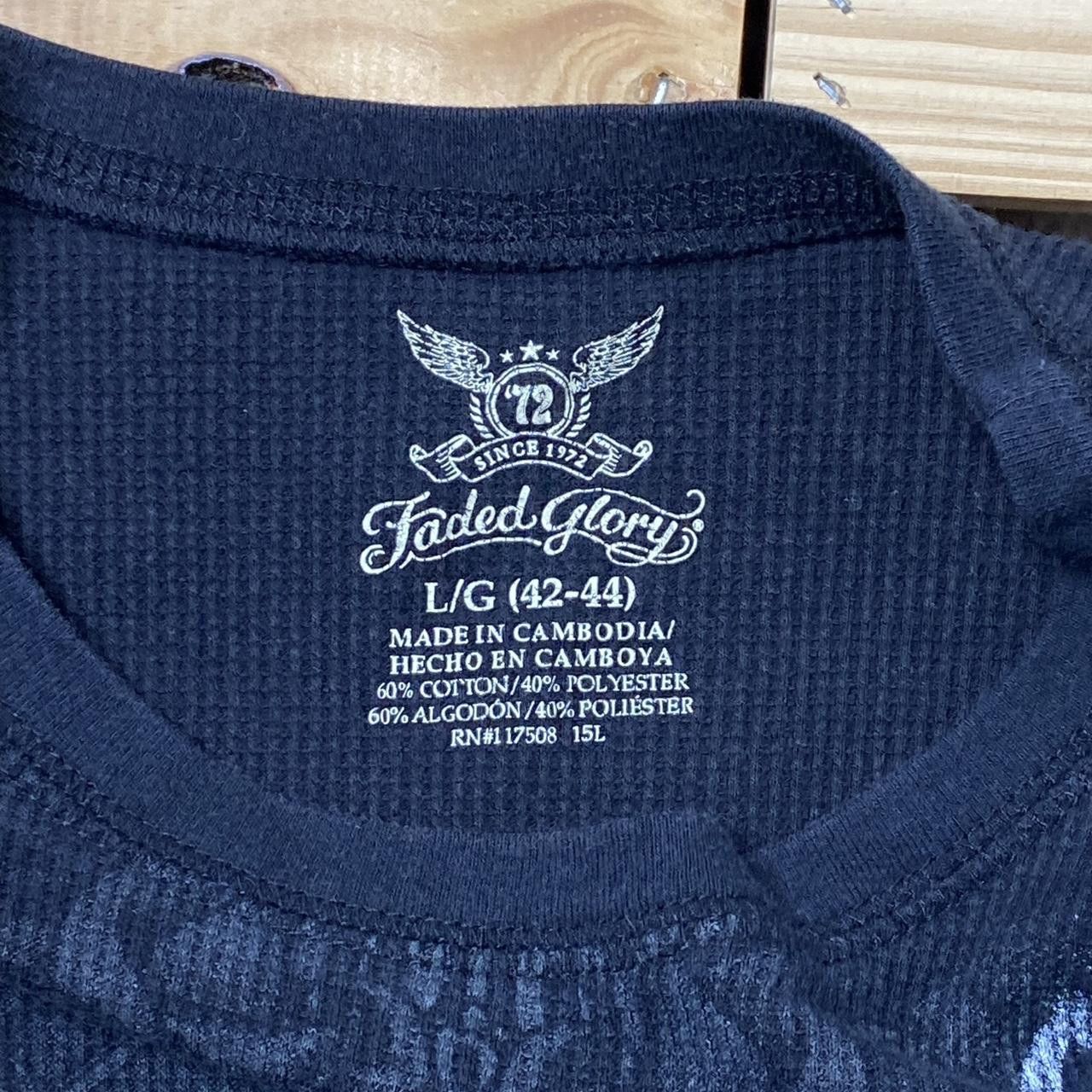 Faded Glory Faded Glory Black Crosses & Skull Y2K Thermal Tee Size Large Size US L / EU 52-54 / 3 - 3 Thumbnail