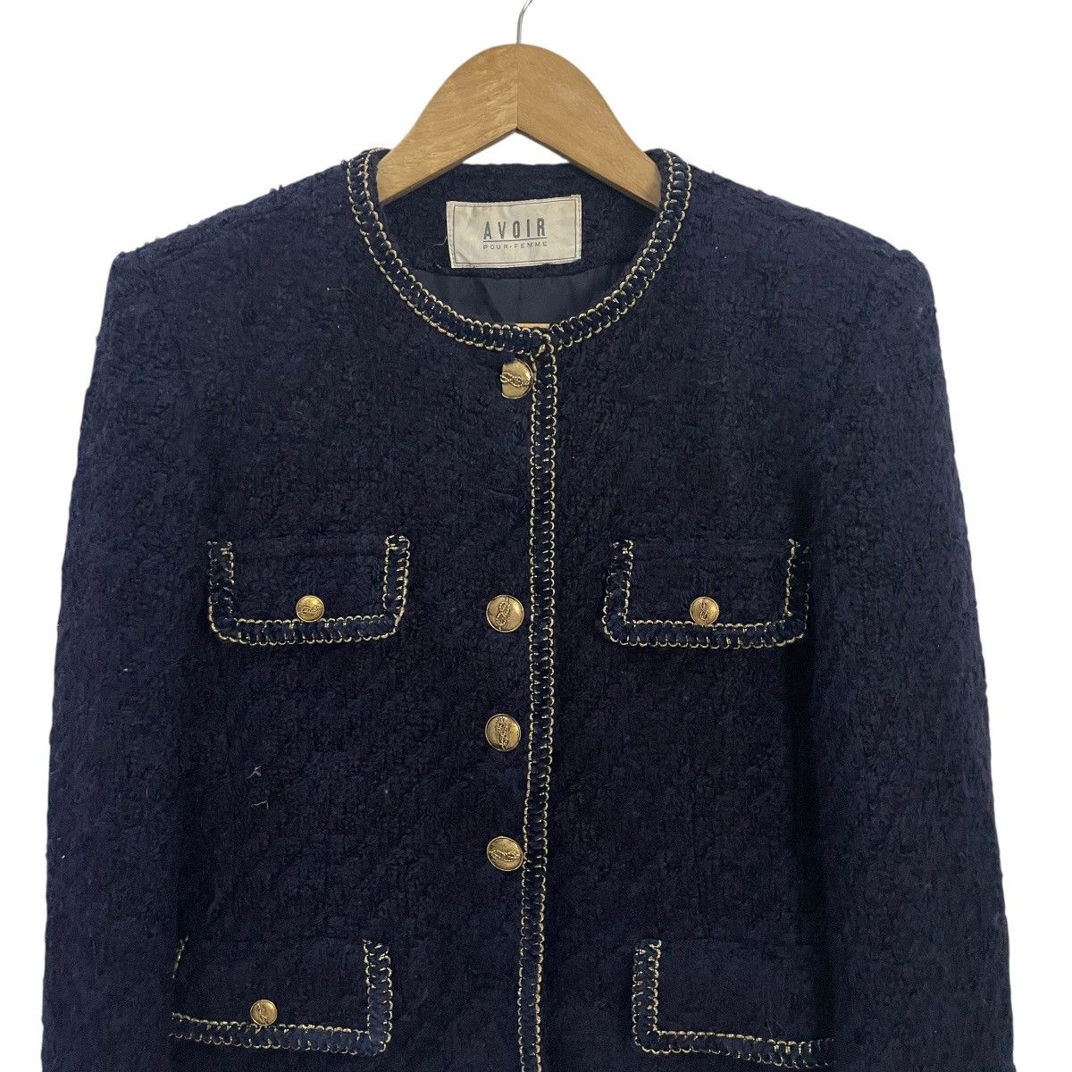 Japanese Brand Vintage A Voir Pour Homme Tweed Jacket Size M / US 6-8 / IT 42-44 - 2 Thumbnail