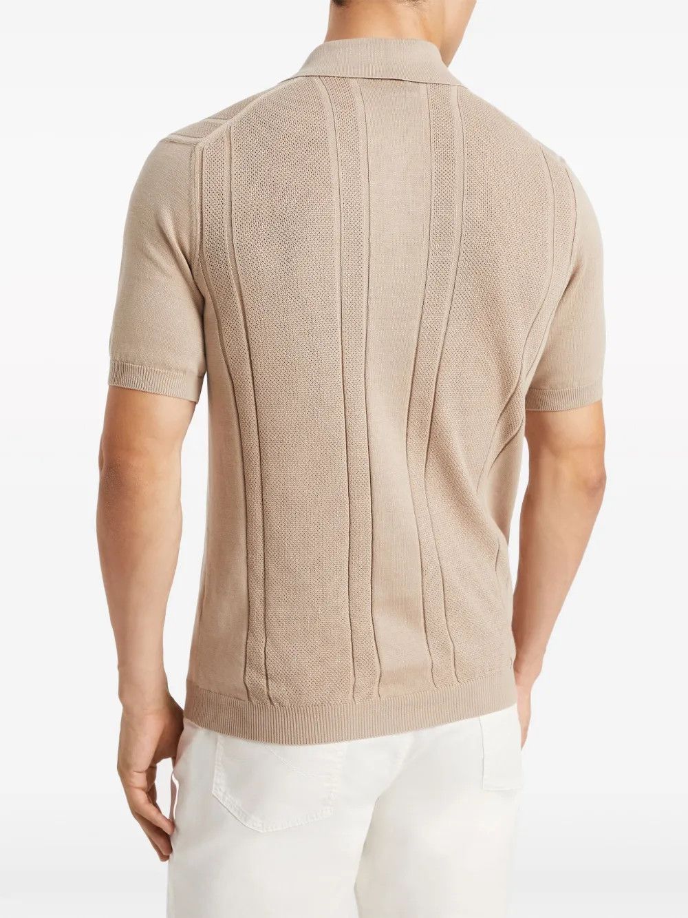 Brunello Cucinelli Polo Sweater in Light Brown Size US L / EU 52-54 / 3 - 3 Thumbnail