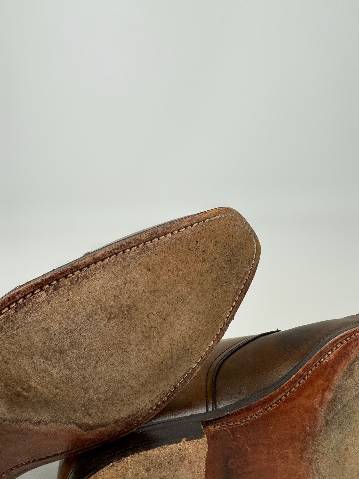 Crockett&Jones Lowndes Monk Leather Brown Shoes US8