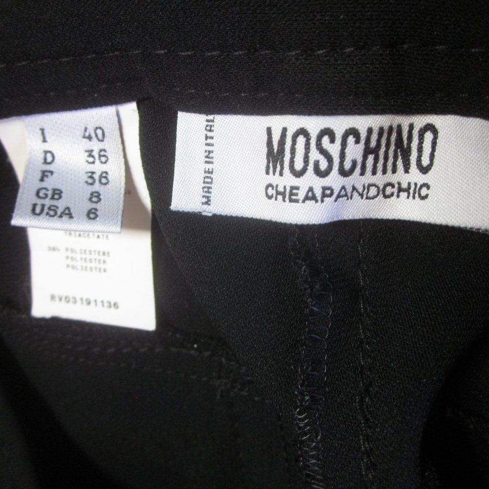 Moschino Moschino Cheap and Chic Designer Crop Black Capri Pants 40 / Size 27" / US 4 / IT 40 - 2 Thumbnail