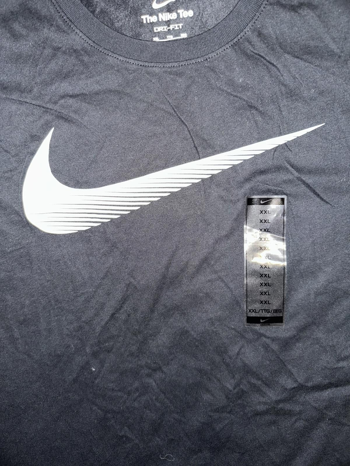 Nike Nike Men’s Dri-FIT Swoosh Training Black/White T-Shirt Size US XXL / EU 58 / 5 - 4 Thumbnail