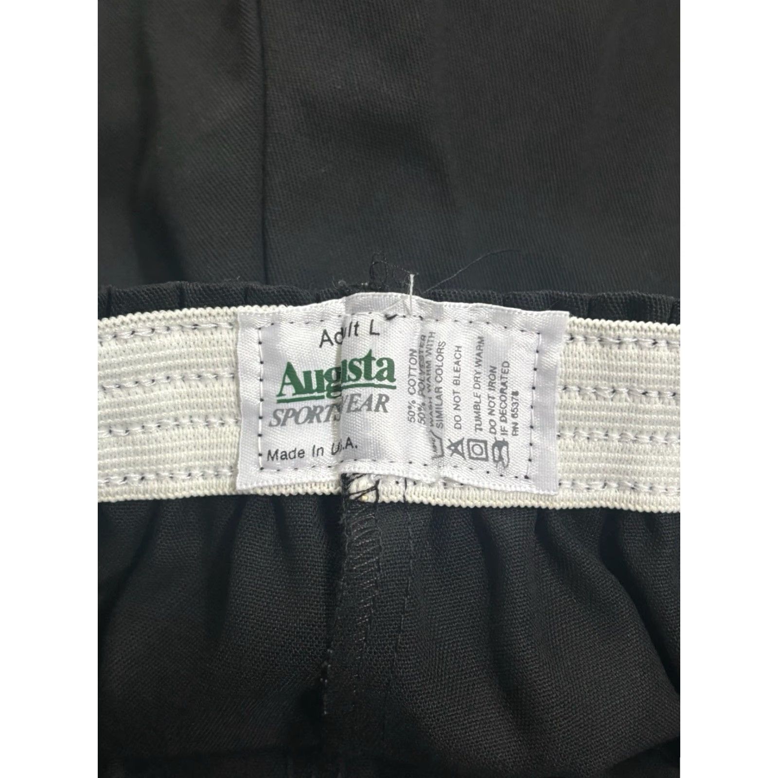 Augusta Sportswear VINTAGE Augusta Canvas Shorts Mens L Black Athletic 90s Deadstock NWOT Made in USA Size US 33 - 4 Thumbnail