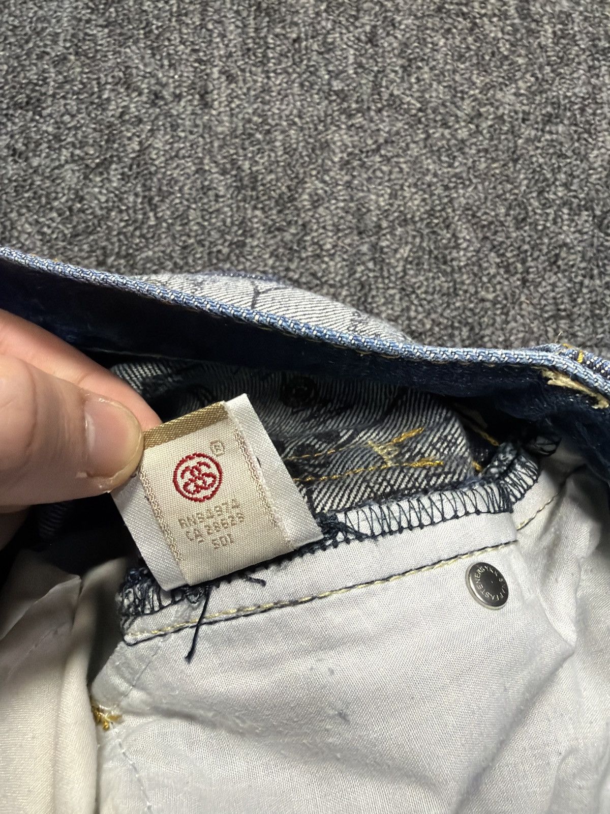Stussy Vintage 2000s Stussy Rough Rugged Denim Comic Jeans Waist 31 Size US 31 - 9 Thumbnail