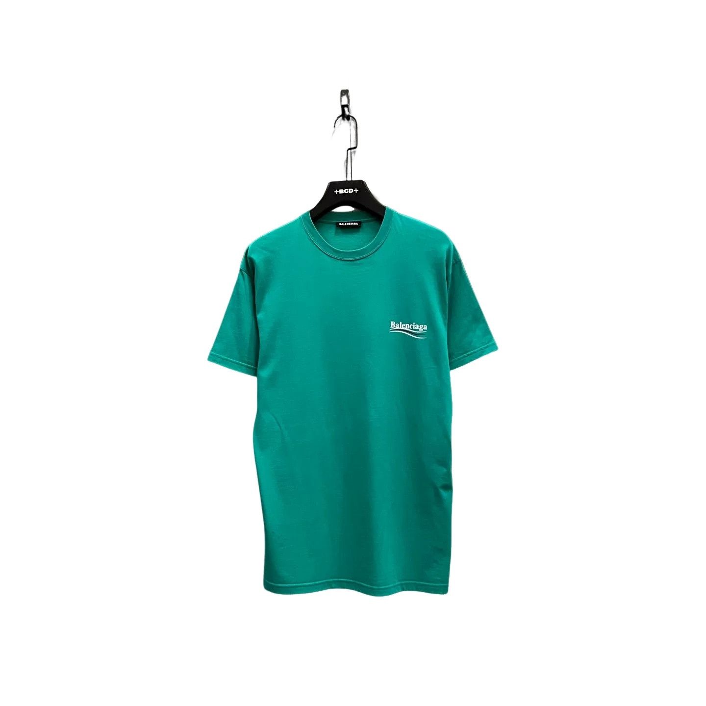 Balenciaga Balenciaga Green Political Logo T-Shirt XXS Size US XXS / EU 40 - 1 Thumbnail