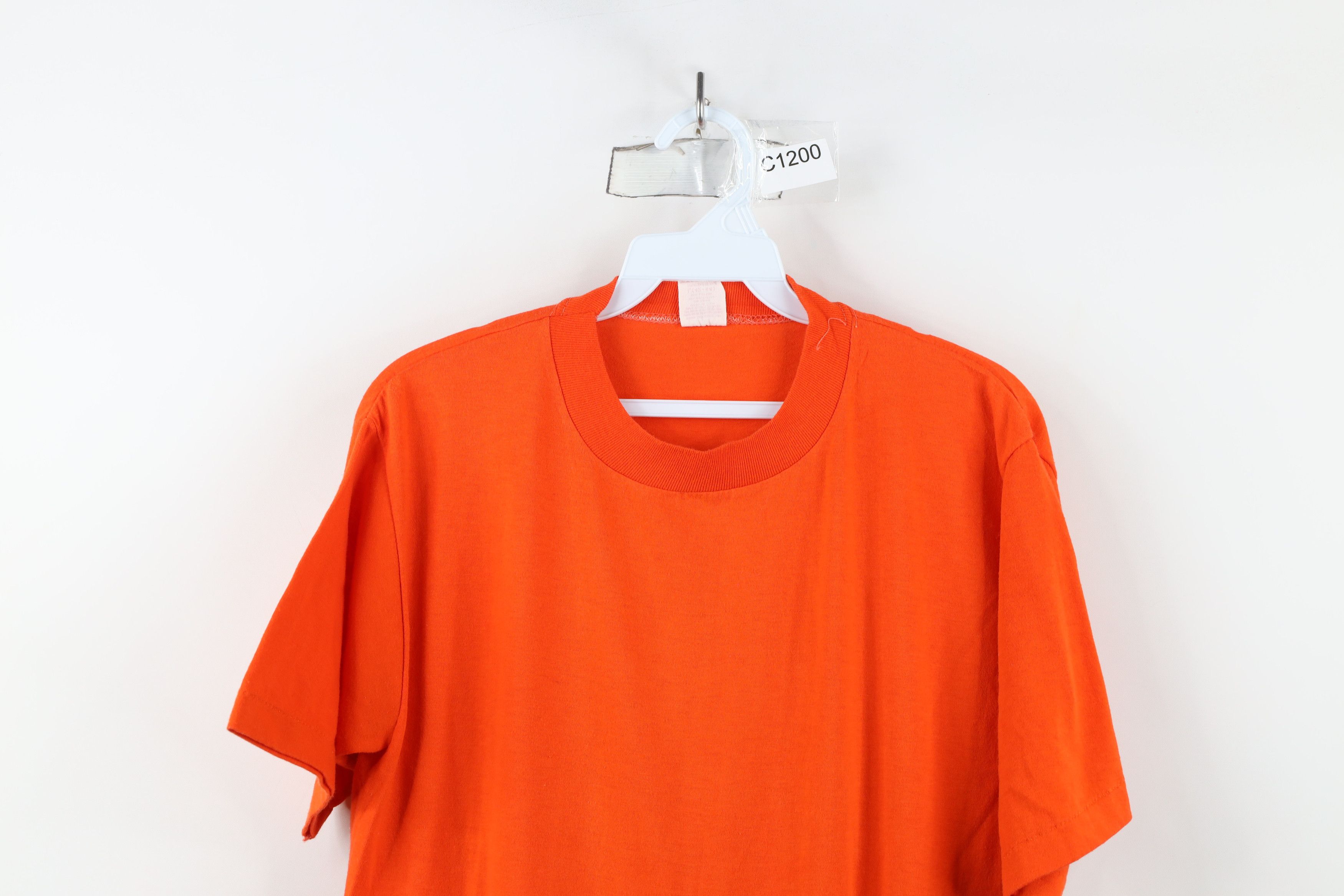 Vintage Vintage 70s Streetwear Buggie Boogie T-Shirt Orange USA Size US L / EU 52-54 / 3 - 2 Thumbnail