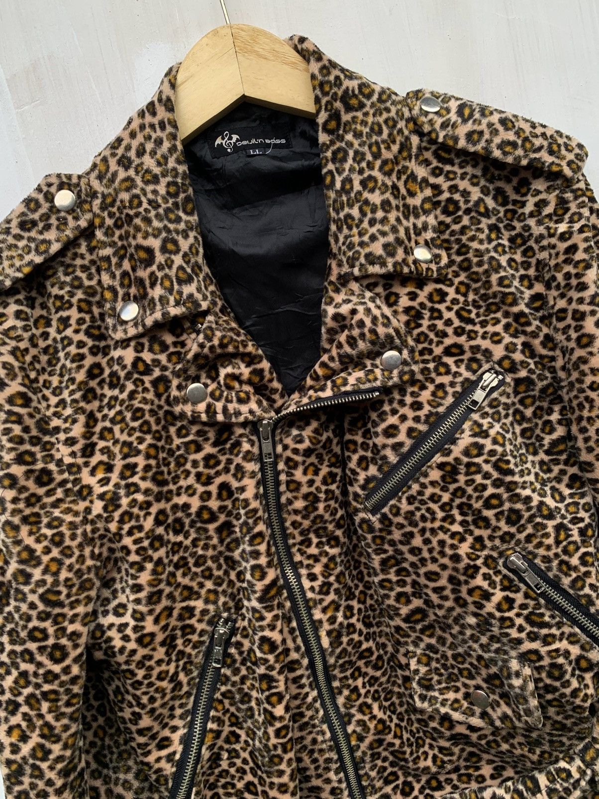 Vintage Vintage devil n bass leopard perfecto motorcycle jacket Size US L / EU 52-54 / 3 - 3 Thumbnail