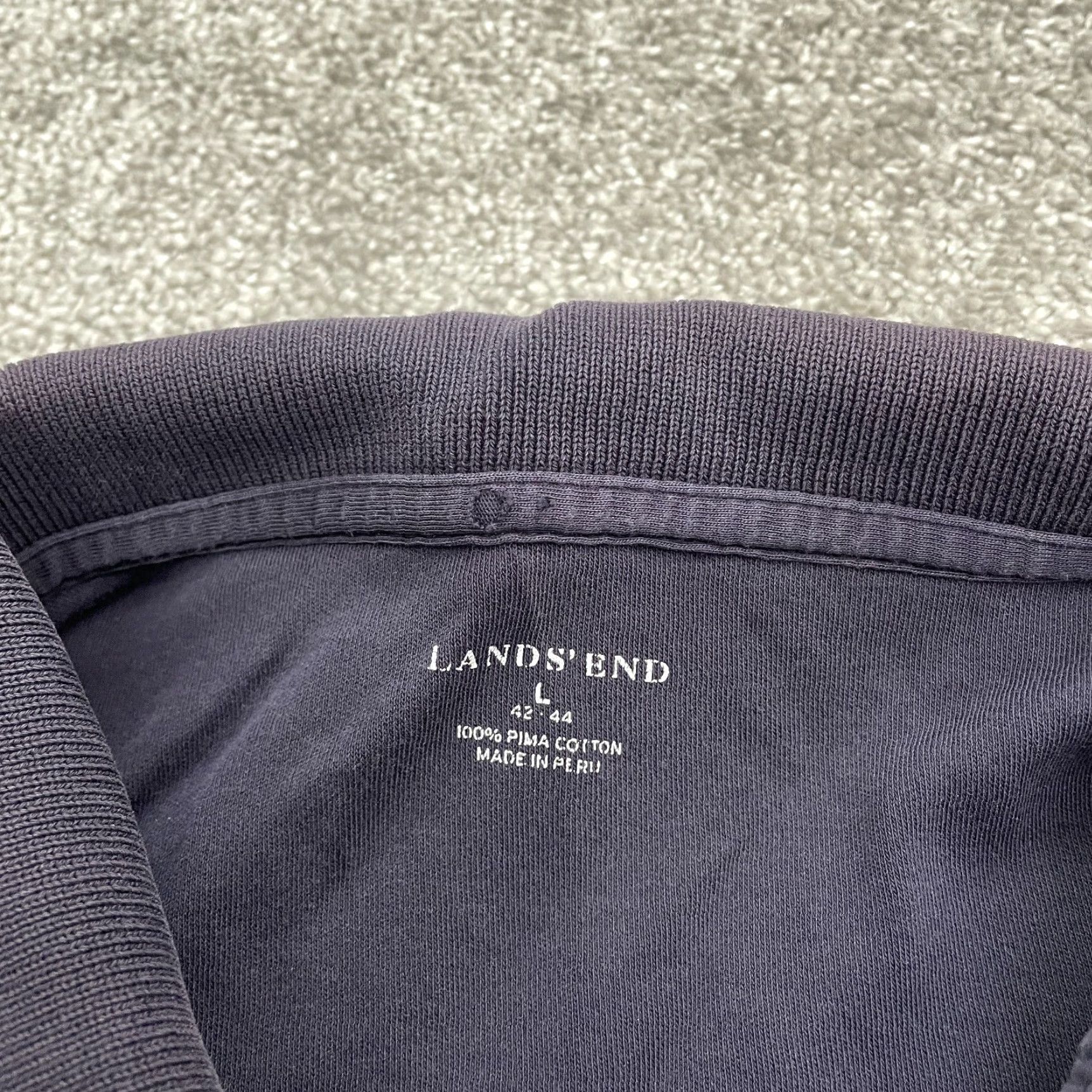 Lands' End Lands' End Polo Shirt Men's Large Purple Short Sleeve Cotton Activewear Golf Size US L / EU 52-54 / 3 - 5 Thumbnail