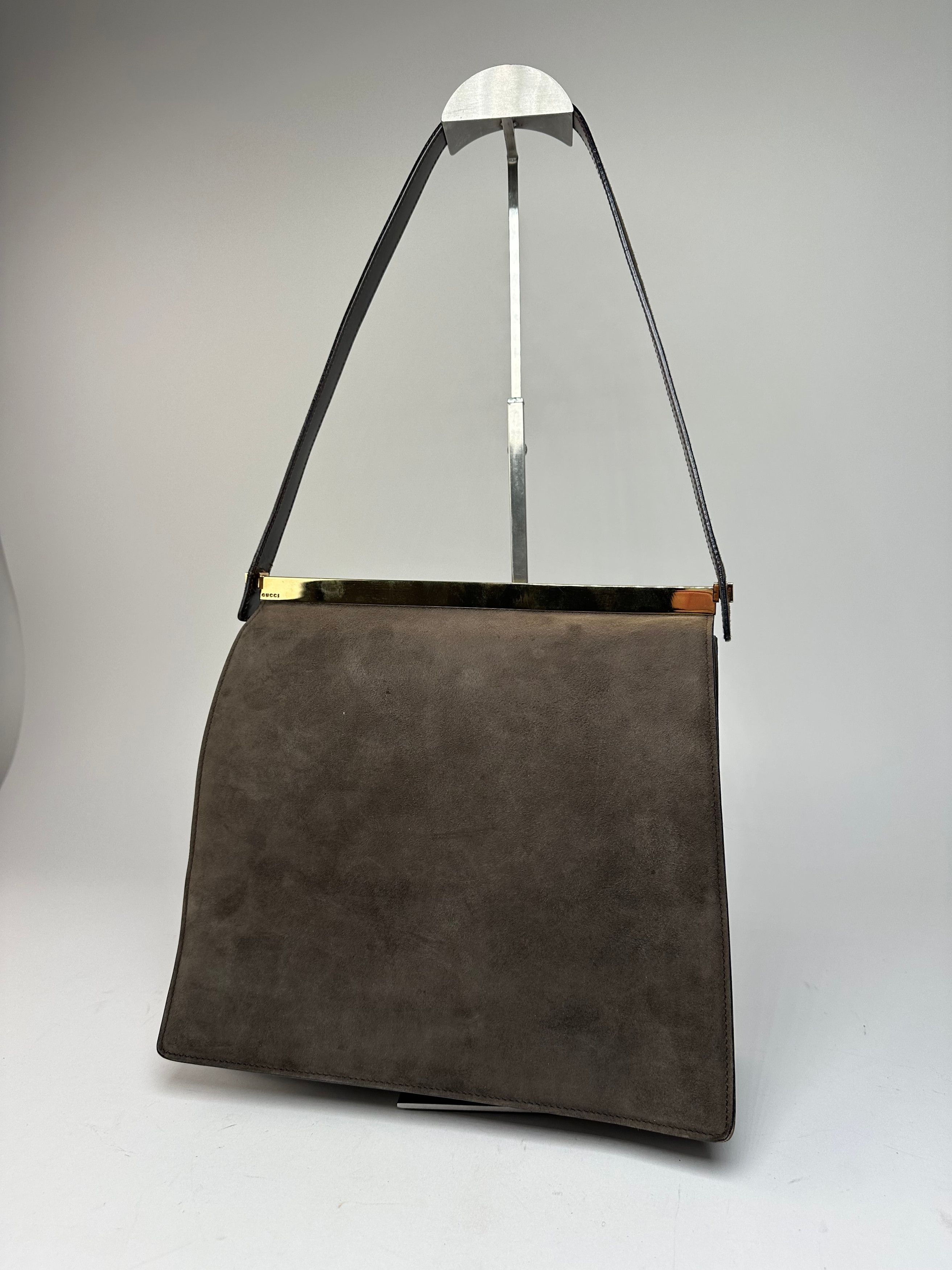 Gucci Vintage Suede Flap Bag Brown Size ONE SIZE - 1 Thumbnail
