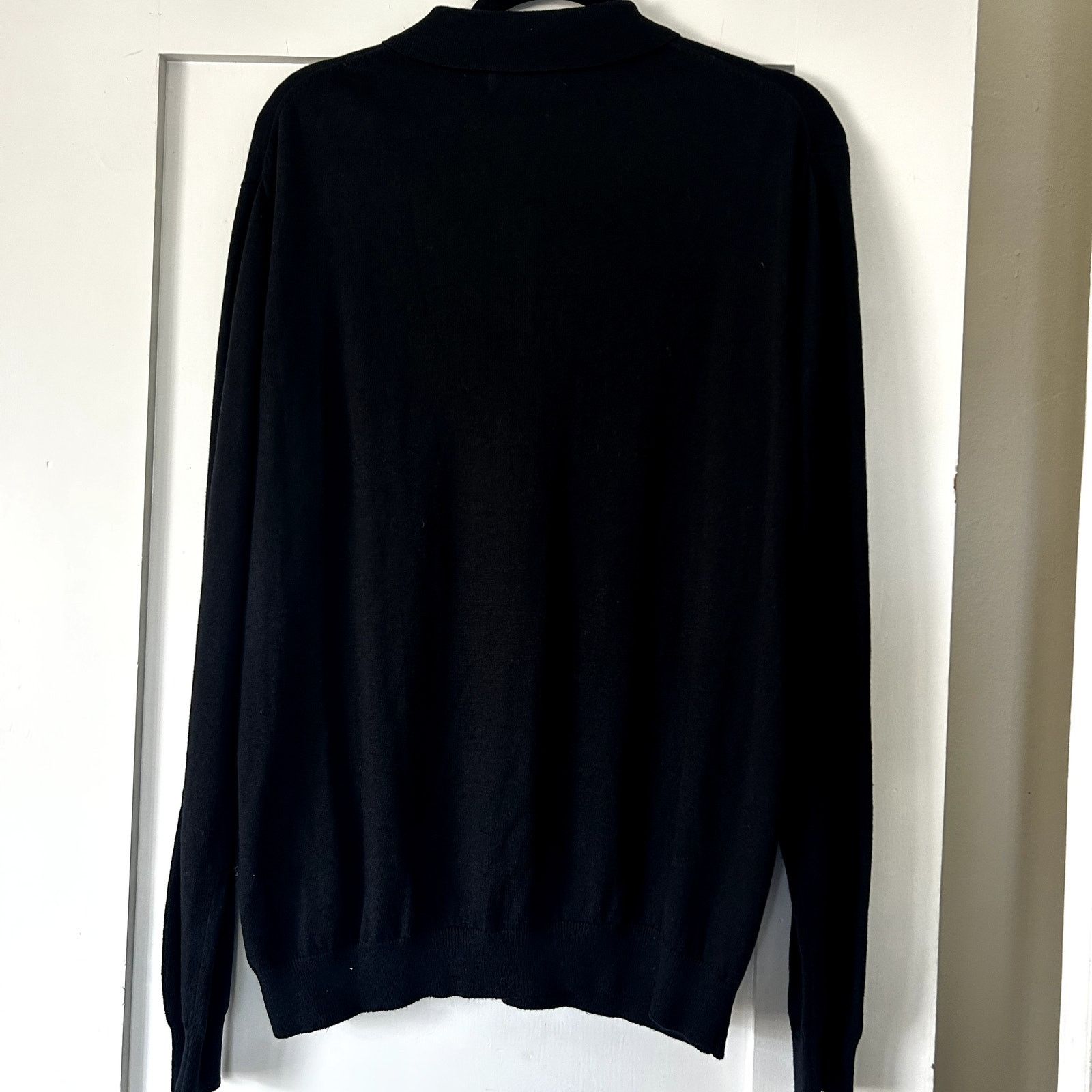 Paul Fredrick Paul Fredrick mens silk cotton cashmere black polo sweater Size US XXL / EU 58 / 5 - 4 Thumbnail