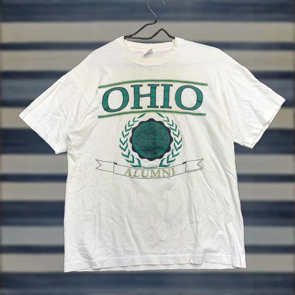 Fruit Of The Loom VINTAGE Ohio Alumni Shirt Mens Large White Fruit Of The Loom Made USA 90s Size US L / EU 52-54 / 3 - 1 Thumbnail