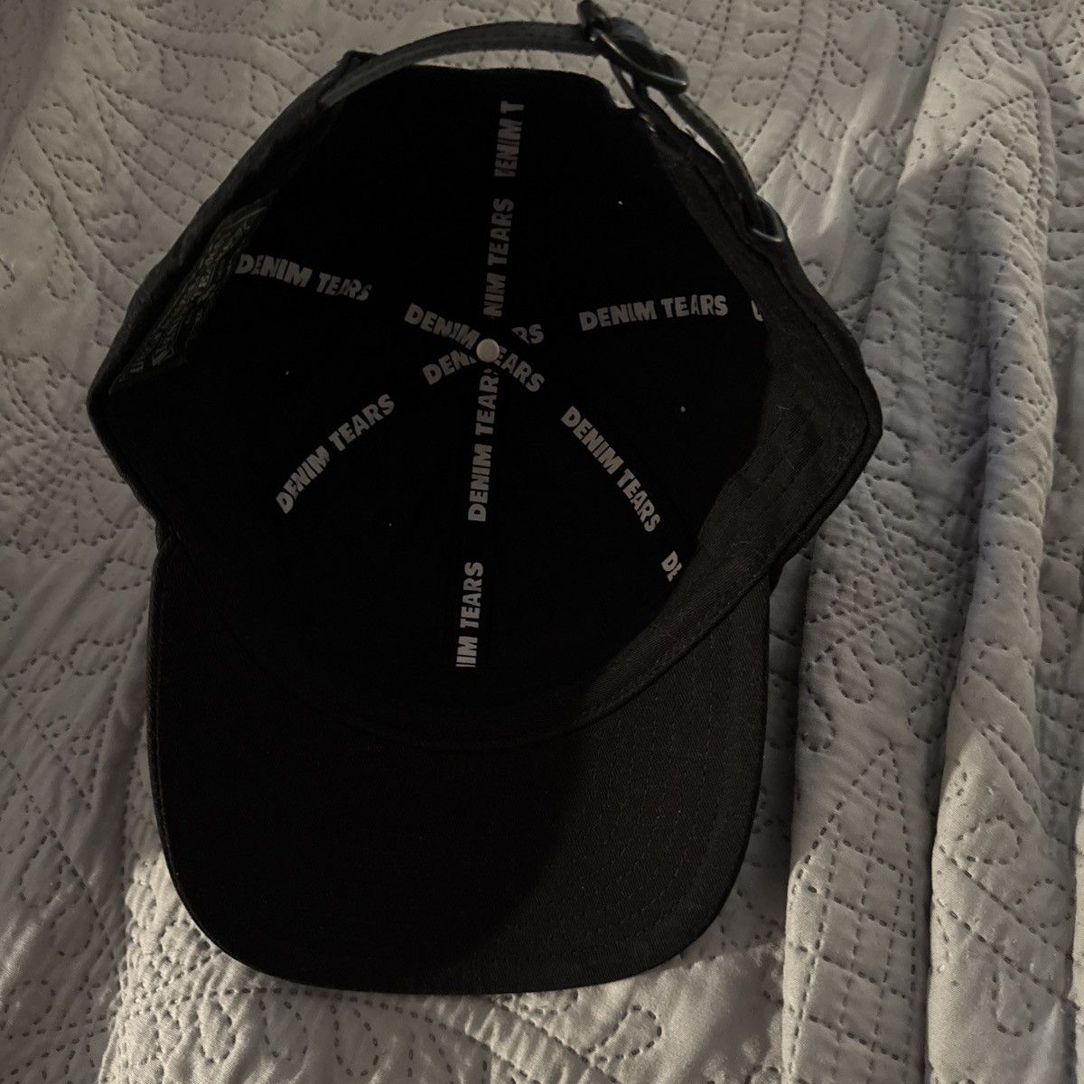 DENIM TEARS Denim tears, Virginia Dad hat leather strap Size ONE SIZE - 3 Thumbnail