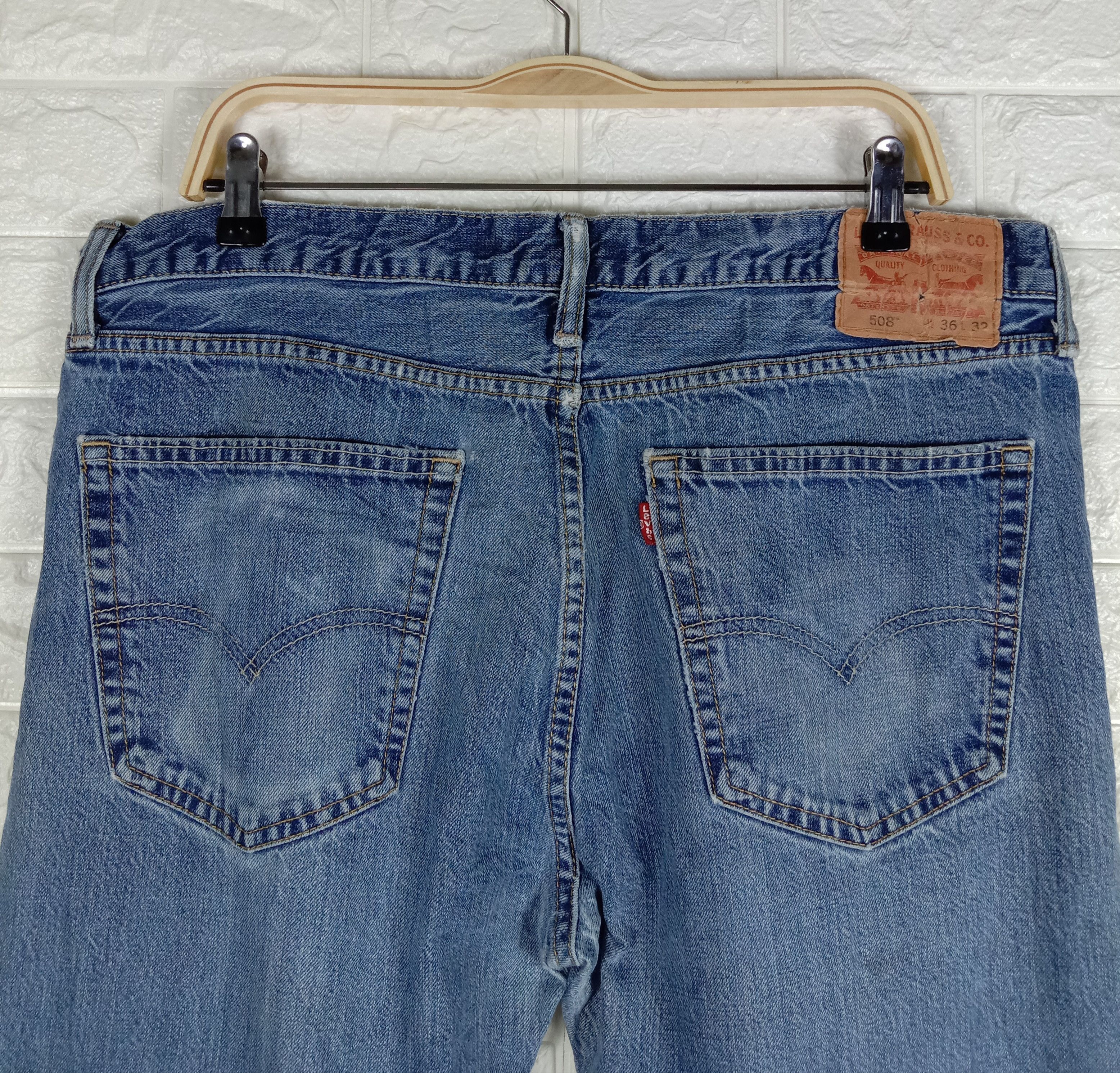 Vintage Levi's 508 Ripped Jeans Earth Tone Distressed Denim