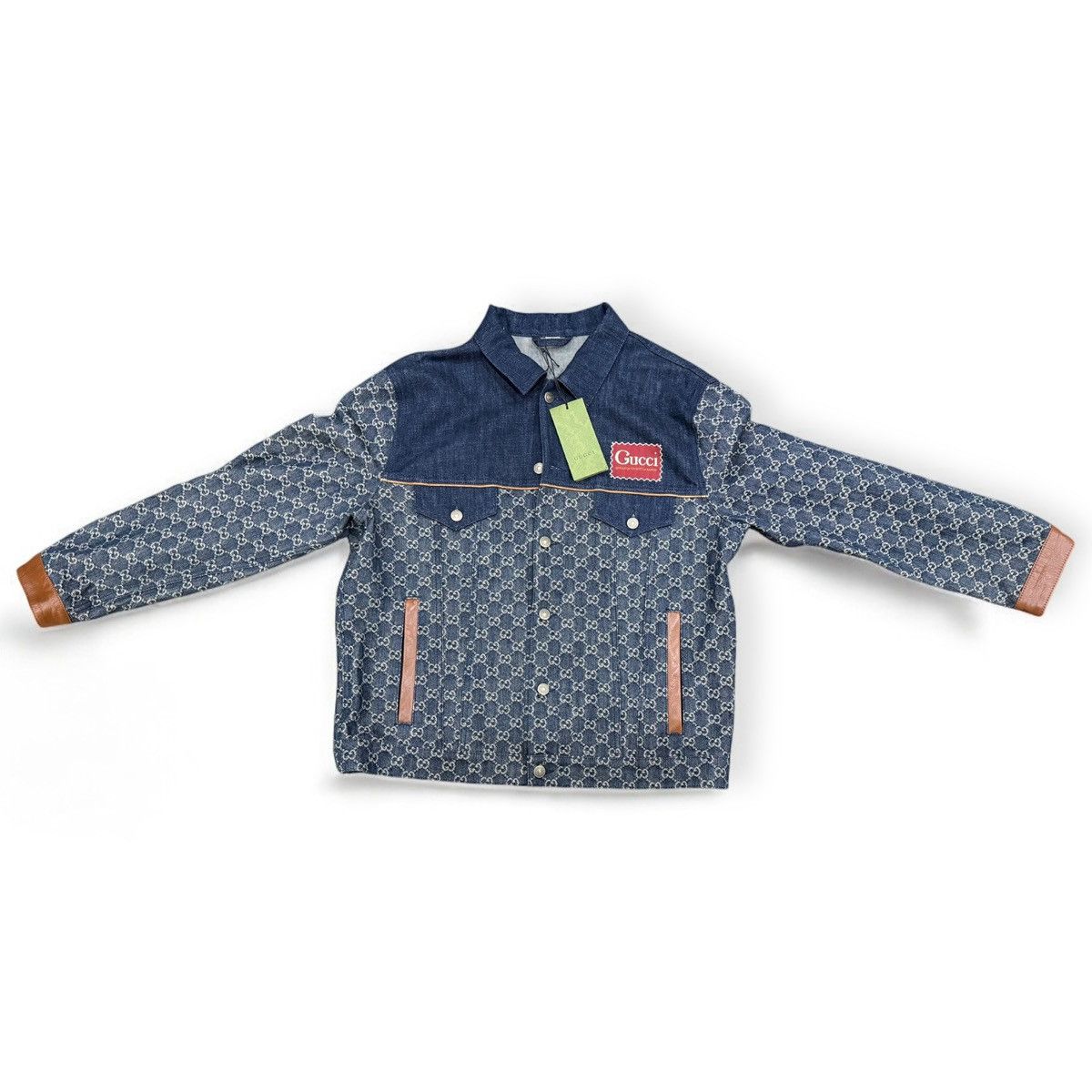 Gucci Brand New Gucci Denim full print jacket Size US M / EU 48-50 / 2 - 1 Thumbnail