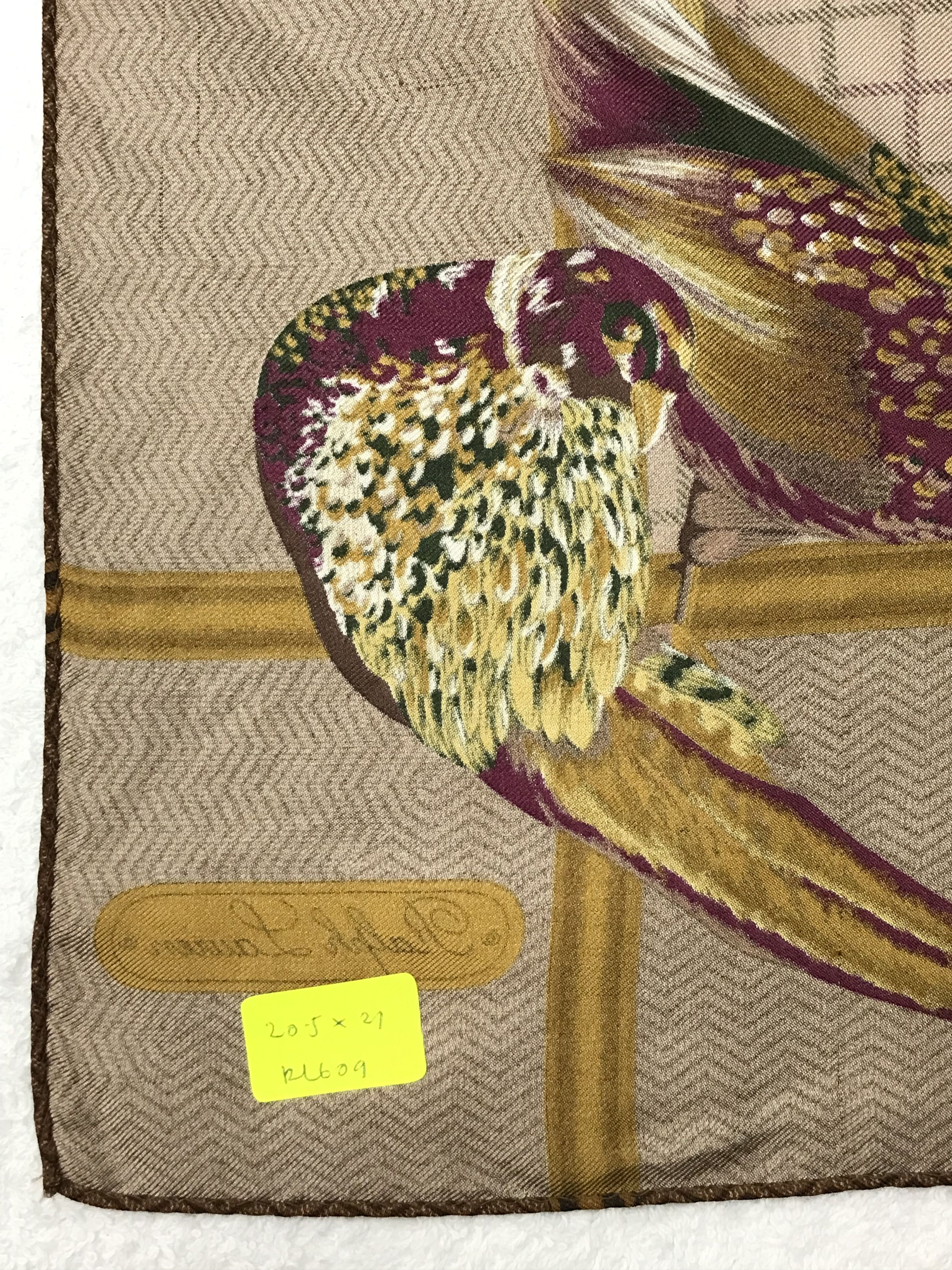 Ralph Lauren RL609 Vintage Ralph Lauren Silk Scarf Shawl Designer Scarf Size ONE SIZE - 4 Thumbnail