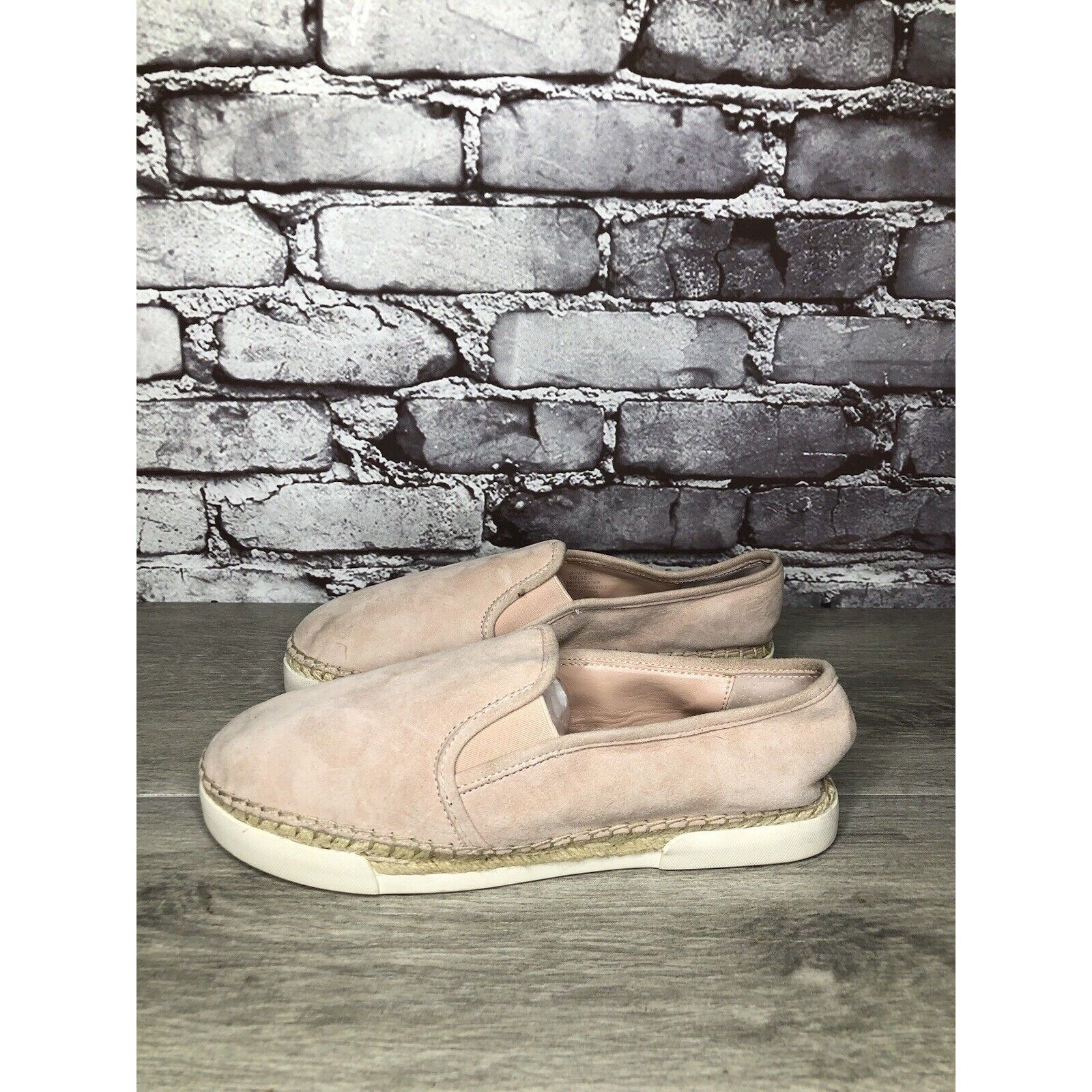 Vince Camuto VINCE CAMUTO Tambie Blush Pink Suede Leather Espadrille Loaf Size US 8 / IT 38 - 19 Thumbnail