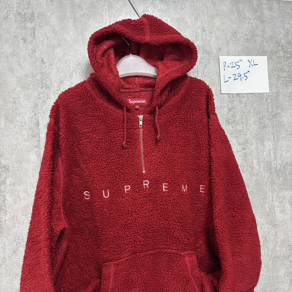 RARE SUPREME SHERPA FLEECE FW2015 RED XL