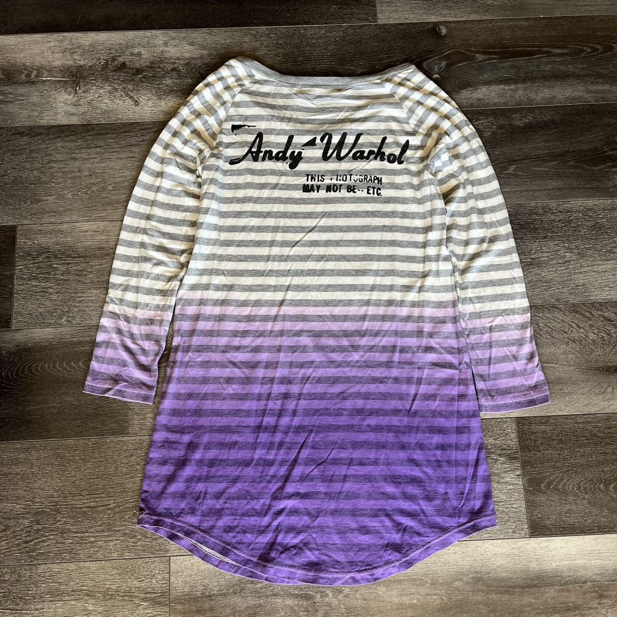 Andy Warhol × Hysteric Glamour Andy Warhol Hysteric Glamour Face Stripe Raglan Sleeve Shirt Size L / US 10 / IT 46 - 2 Thumbnail