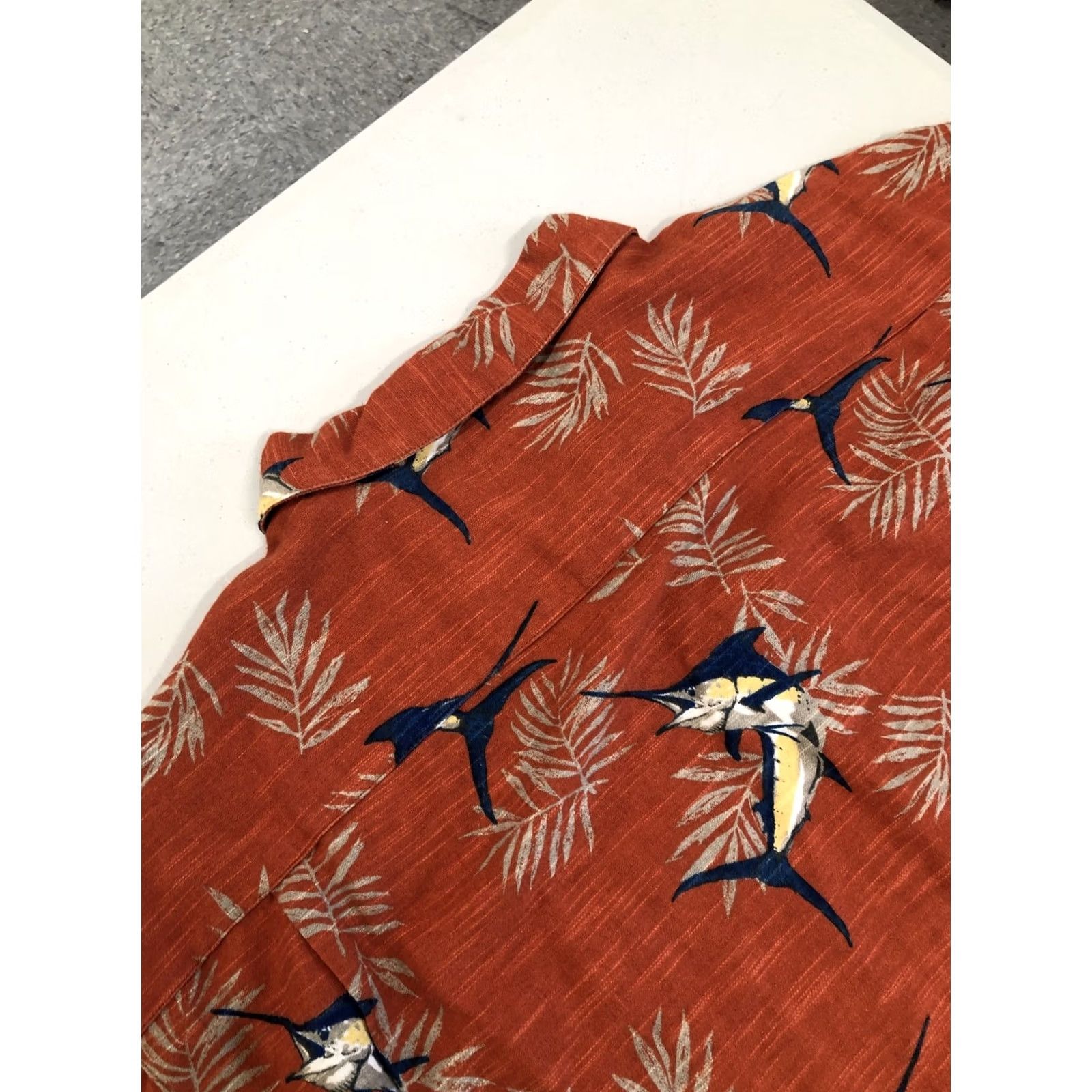 Vintage Columbia Mens Button Shirt L Orange Short Sleeve Hawaiian Fish Marlin Swordfish Size US L / EU 52-54 / 3 - 6 Thumbnail