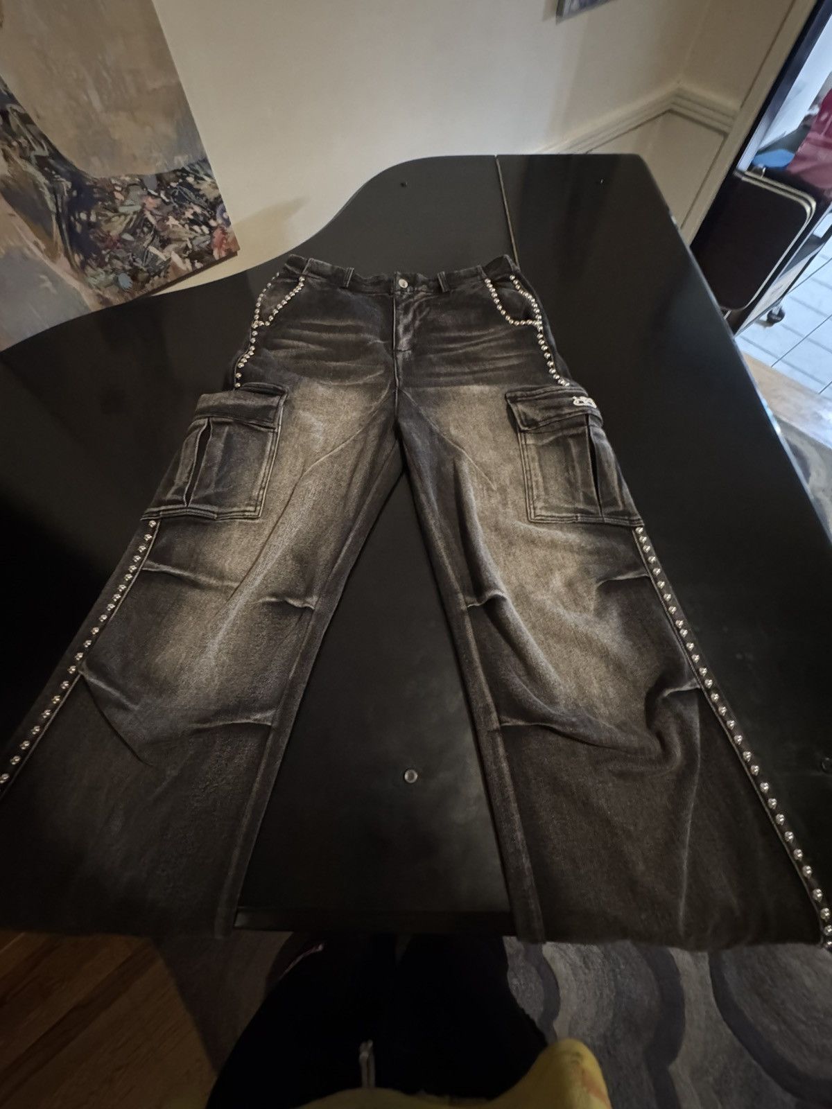 HMDD Hmdd Colossal Studded Jeans Size US 31 - 1 Thumbnail