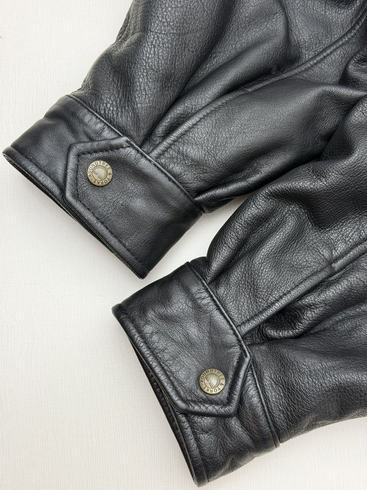 Roundtree & Yorke Roundtree & Yorke Genuine Leather Black Bomber Jacket XL Size US XL / EU 56 / 4 - 7 Thumbnail