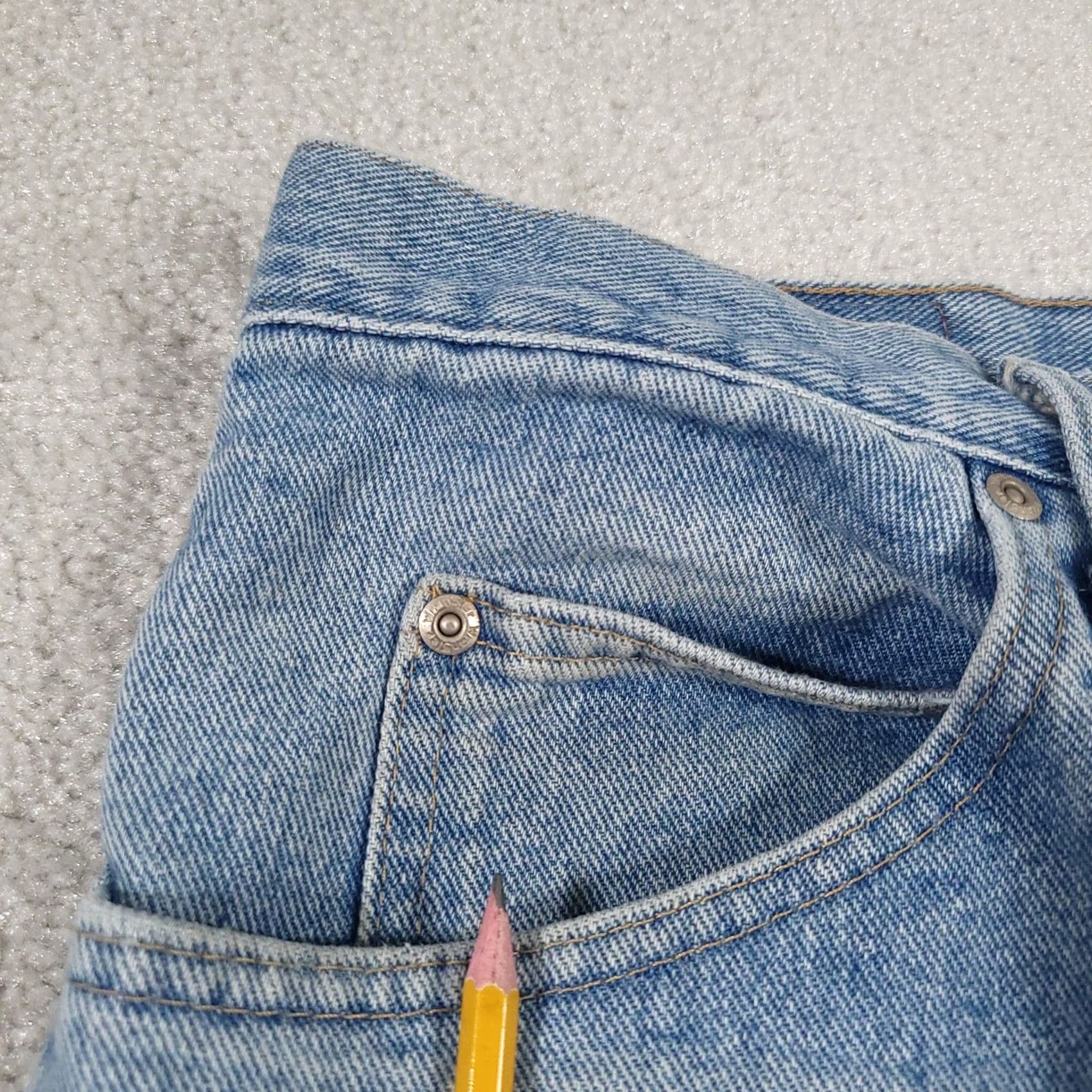 Wrangler VINTAGE Wrangler Jeans Mens 42x30 Denim Relaxed Fit Workwear Grunge Medium Wash Mens Jeans Straight 5-Pocket Grunge Size US 42 / EU 58 - 5 Thumbnail