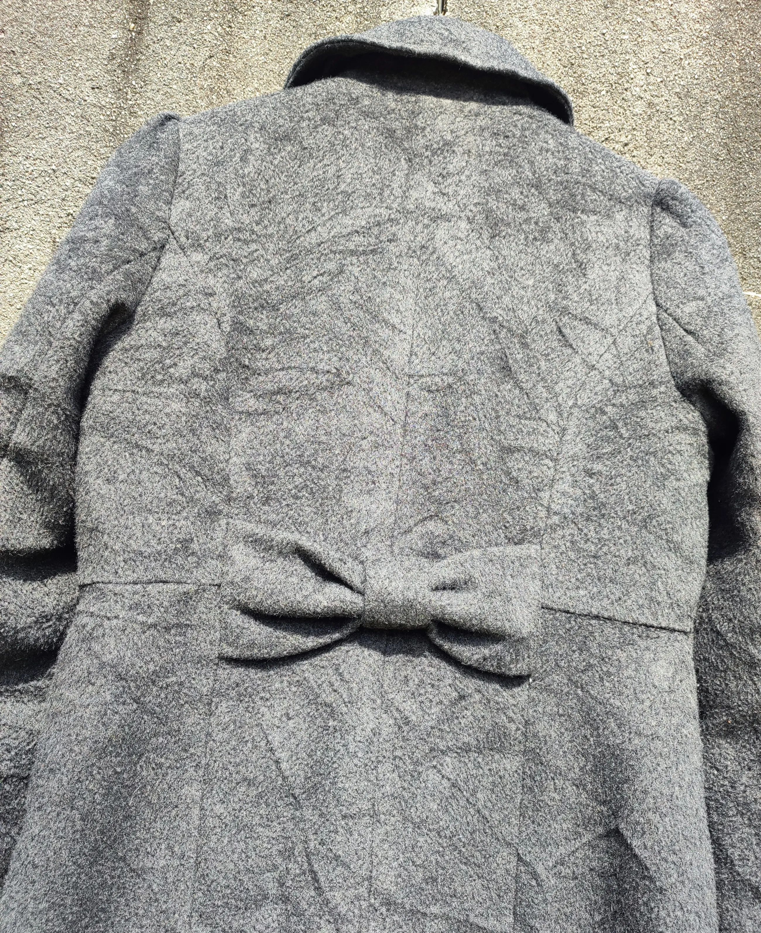 Japanese Brand Avail Avantgarde Black Double-Breasted Wool Blend Coat Size L / US 10 / IT 46 - 7 Thumbnail