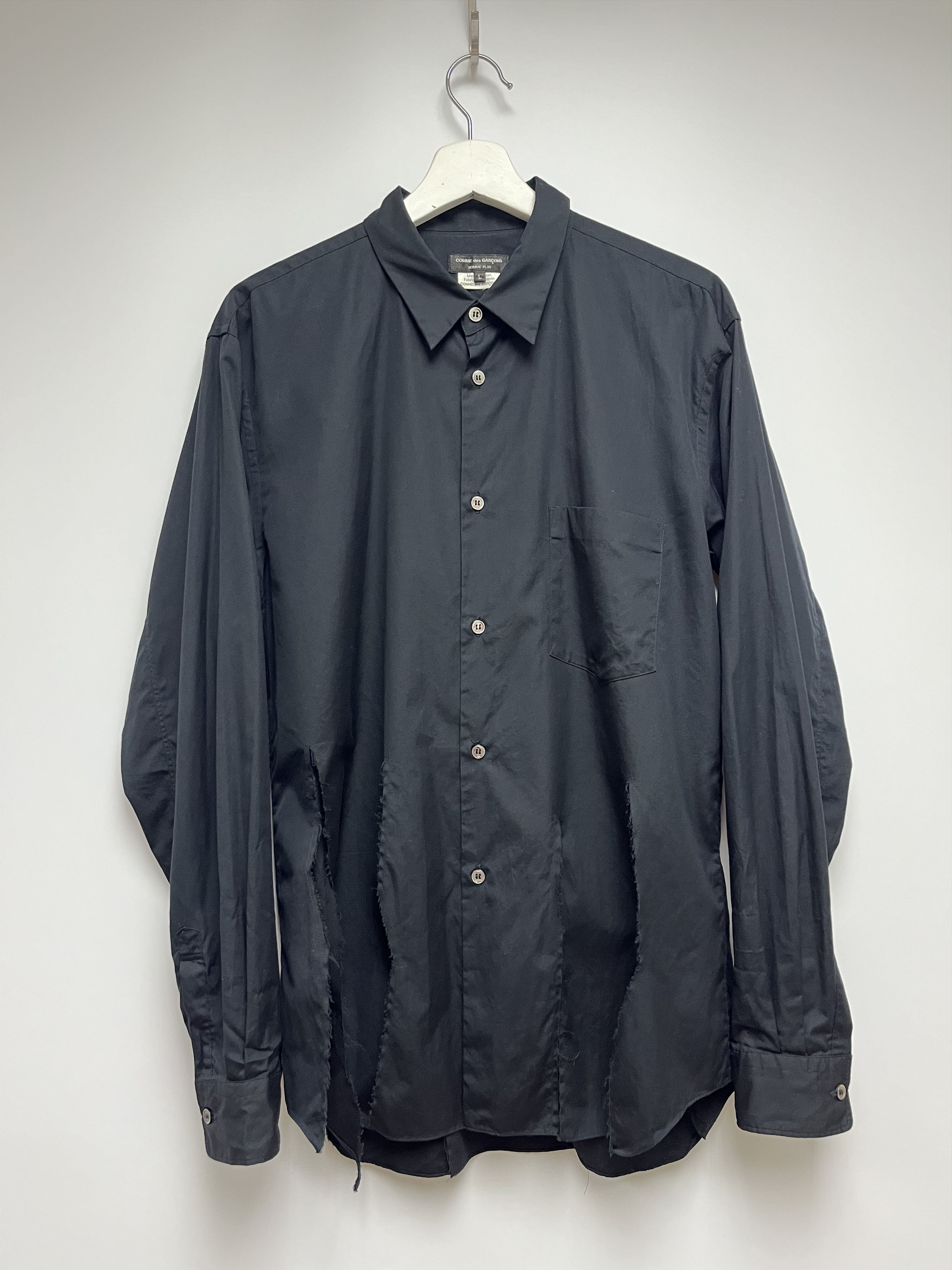 Comme des Garcons Homme Plus COMME des GARÇONS HOMME PLUS CUT-OFF HEM SHIRT Size US L / EU 52-54 / 3 - 1 Thumbnail
