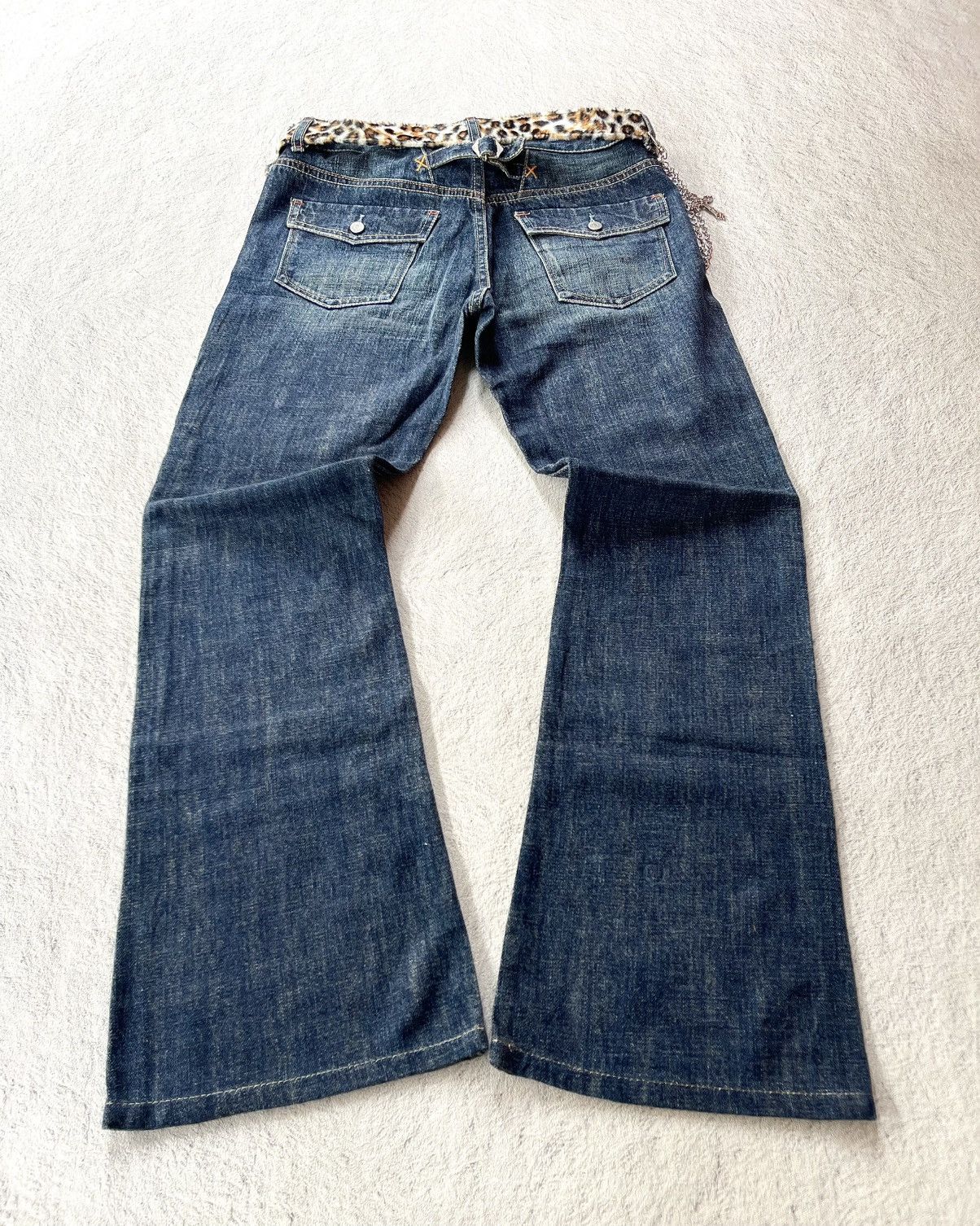 Japanese Brand Sweet Camel Buckle Back Flare Jean Size US 30 / EU 46 - 6 Thumbnail