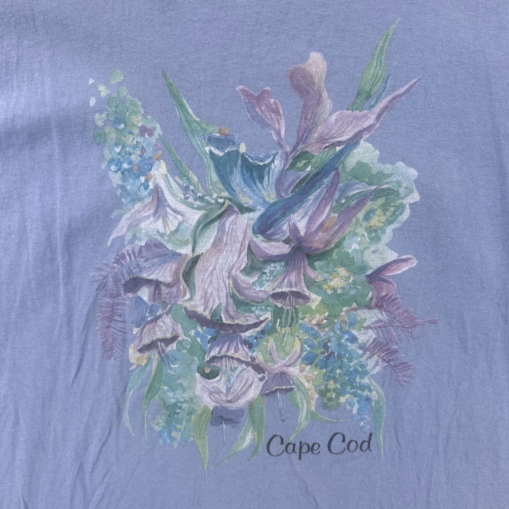 Anvil VINTAGE Anvil T-Shirt 2XL Purple Short Sleeve Crew Neck USA Flower Print Men والش Size US XXL / EU 58 / 5 - 6 Thumbnail