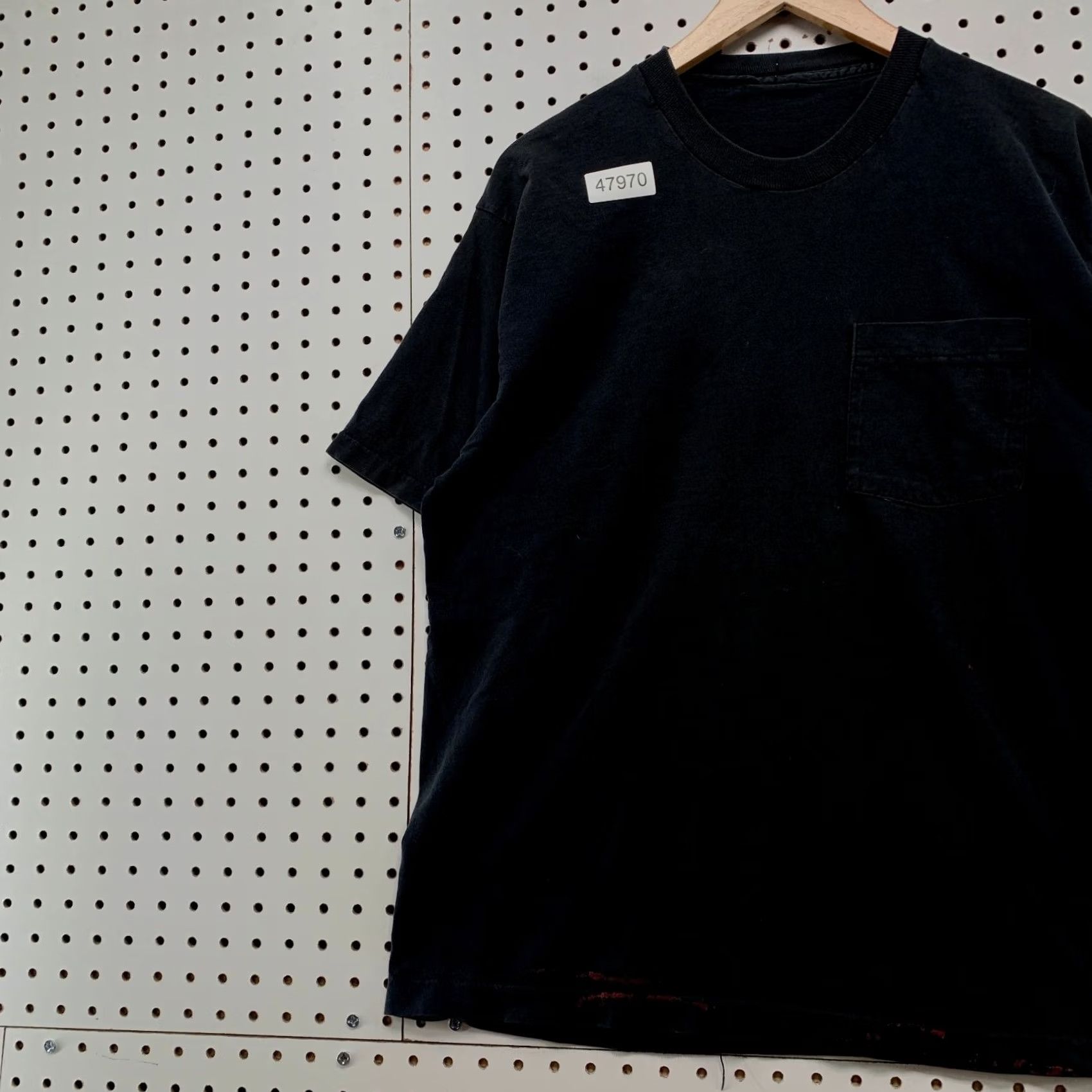 Vintage VINTAGE Black Pocket Shirt Mens XL Distressed Paint Stains Single Stitch Shirt Size US XL / EU 56 / 4 - 5 Thumbnail
