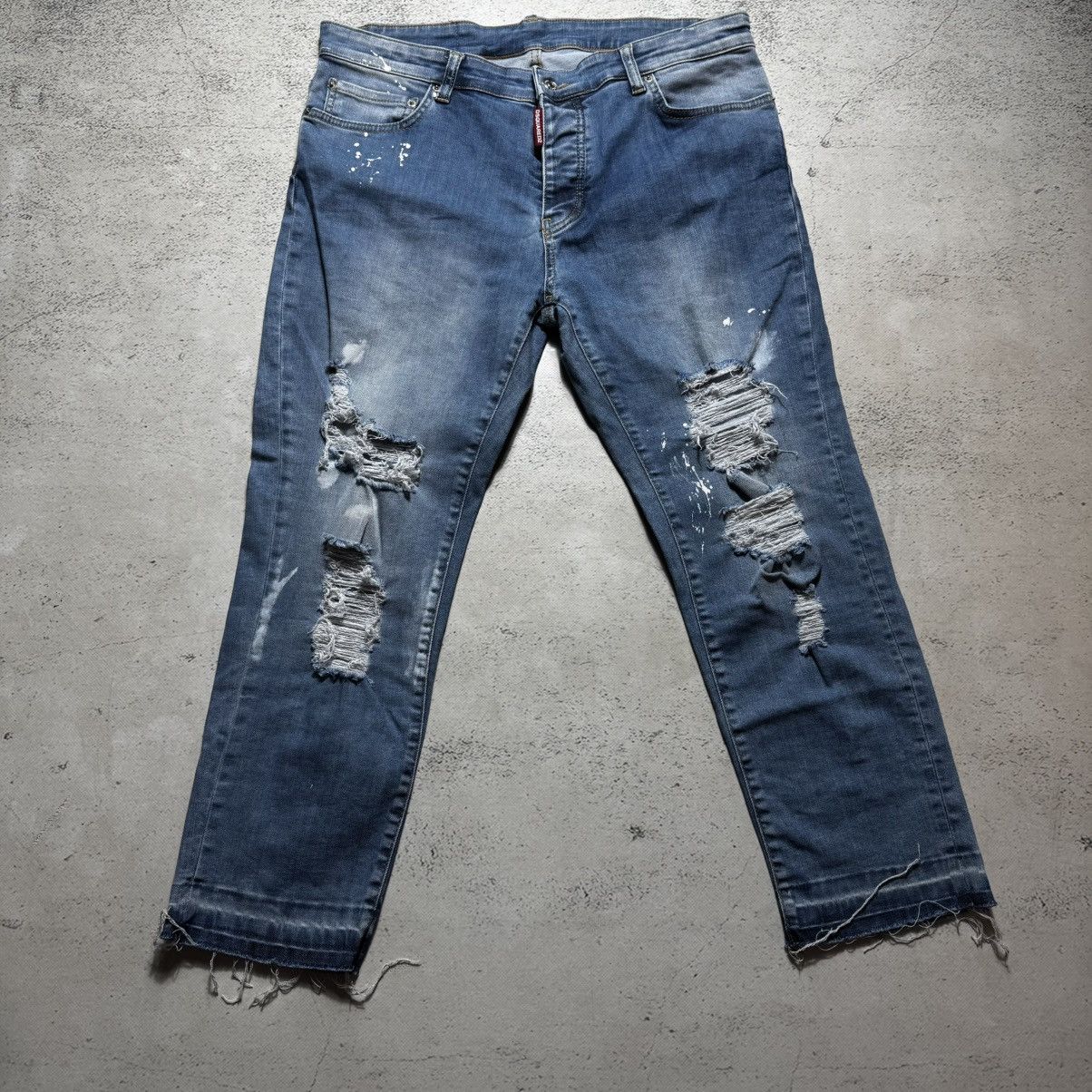 Dsquared2 y2k distressed jeans waist 45 disquared2 gallery dept style Size 32" / US 10 / IT 46 - 1 Thumbnail