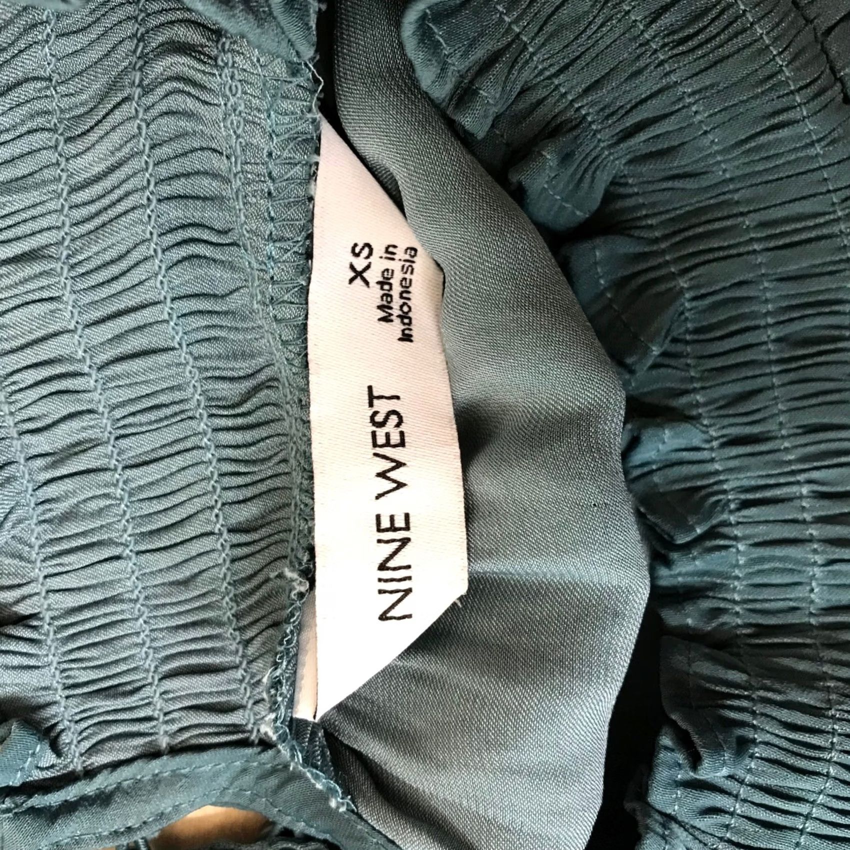Nine West Nine West Blouse Teal Mock Neck Peplum Long Sleeve XS Women Size XS / US 0-2 / IT 36-38 - 7 Thumbnail