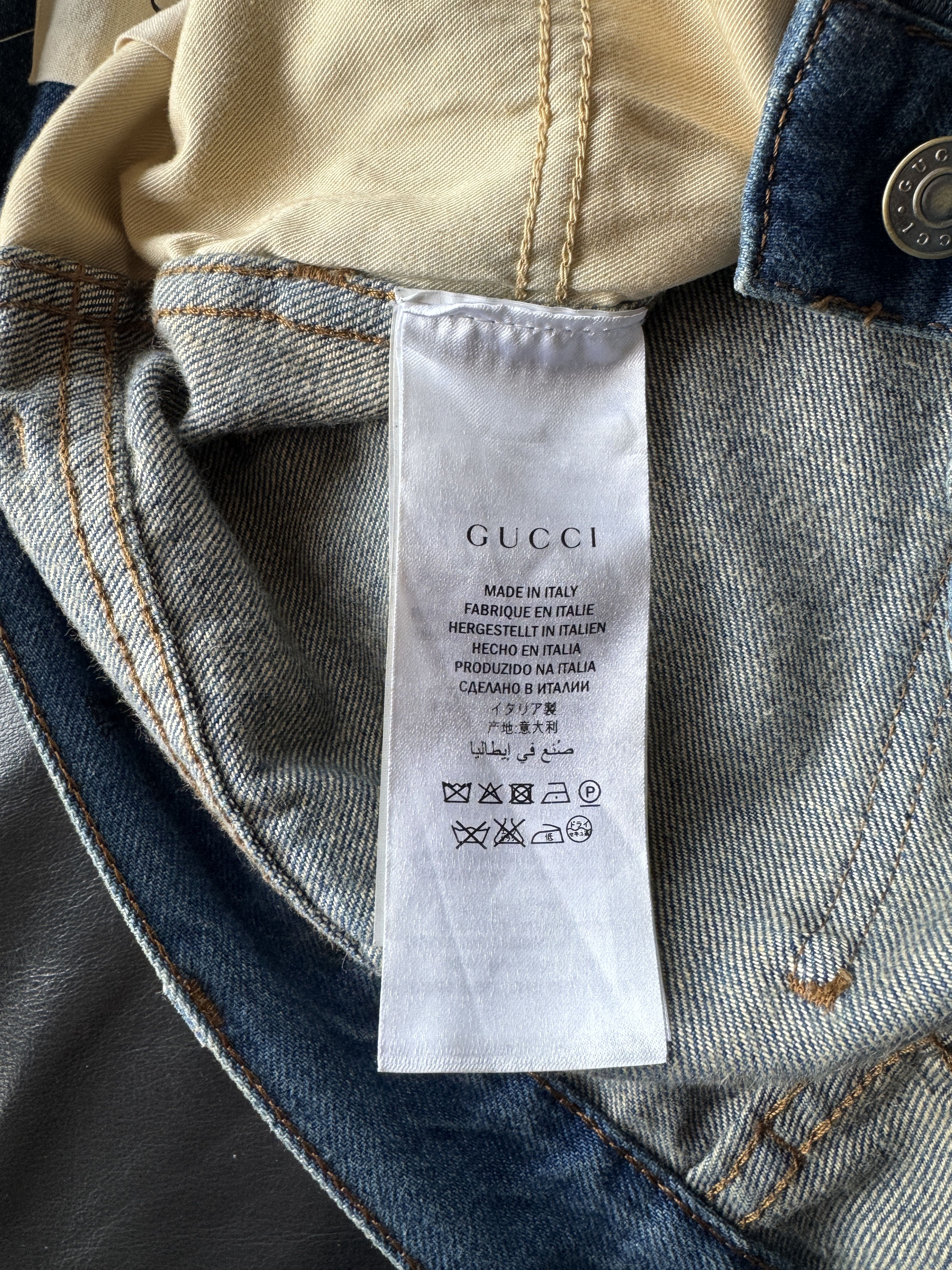 Gucci Snake Embroidered Denim Jeans Size US 31 - 18 Thumbnail
