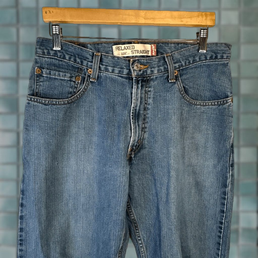 Levi's VINTAGE Levi’s 559 Jeans Mens 33 Relaxed Straight Denim W33 x L34 Blue Mens Jeans Straight 90s? Size US 33 - 1 Thumbnail