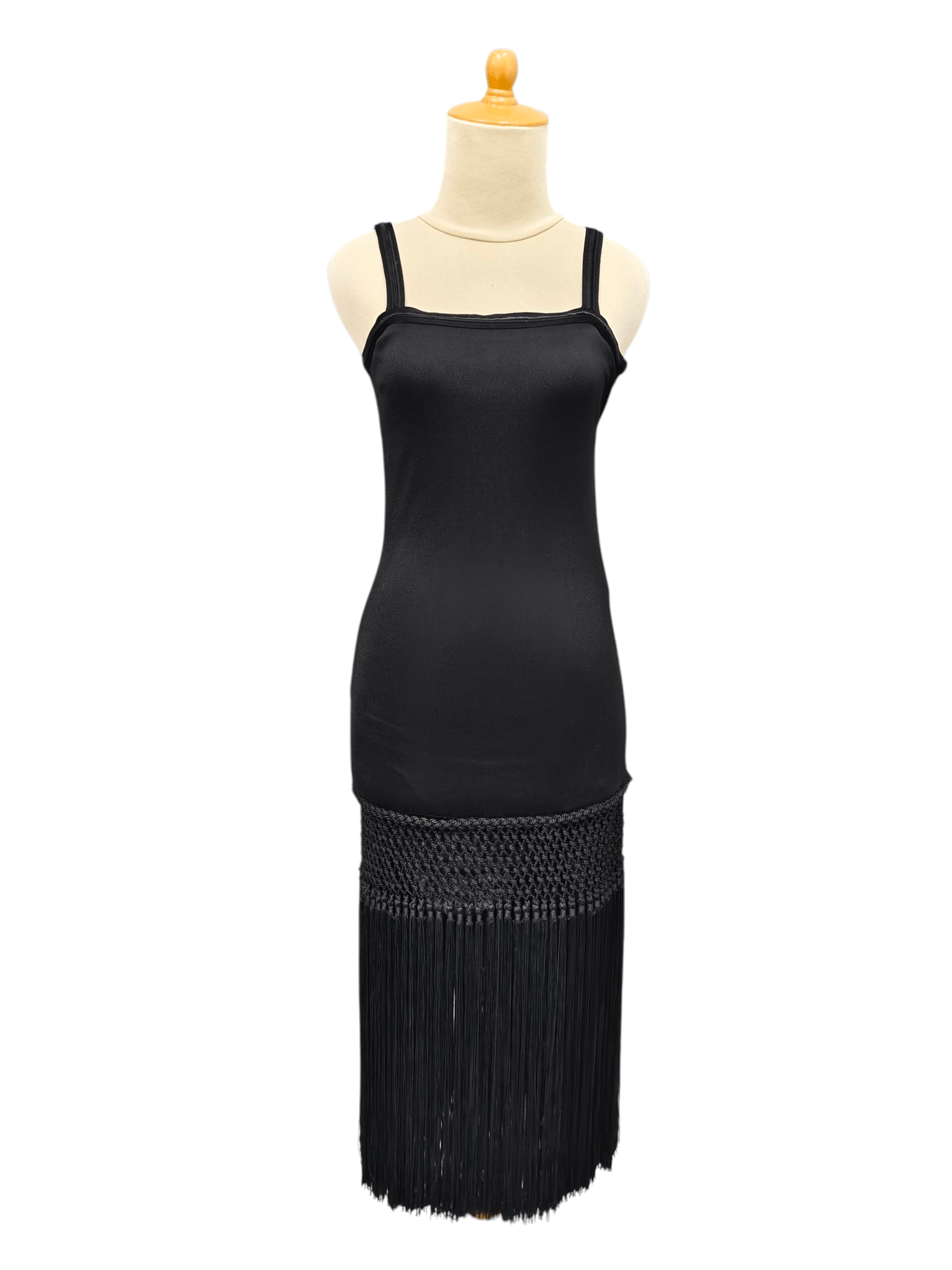 Saint Laurent Paris 70s Saint Laurent- Archive Macrame Fringe Slip Dress Size S / US 4 / IT 40 - 1 Thumbnail