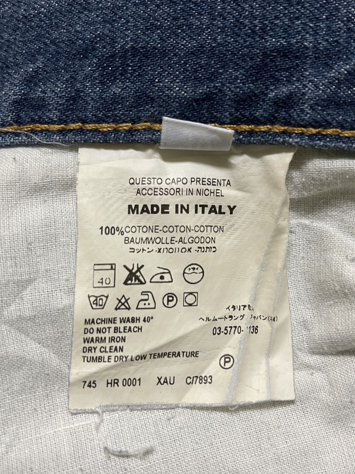 Helmut Lang × Vintage Helmut Lang Blue Jeans Size US 30 / EU 46 - 18 Thumbnail