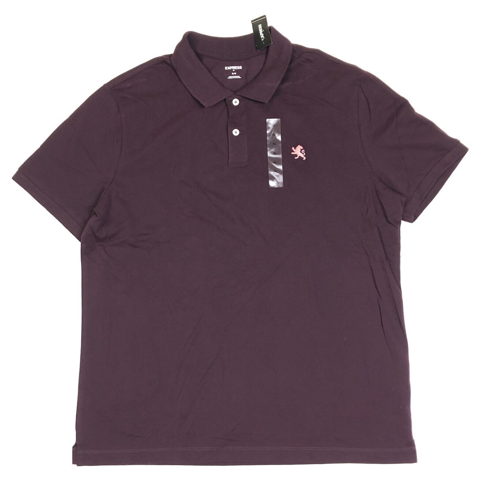 Express Brand New Express Purple Plum Short Sleeve Polo Shirt Top Size US XL / EU 56 / 4 - 1 Thumbnail